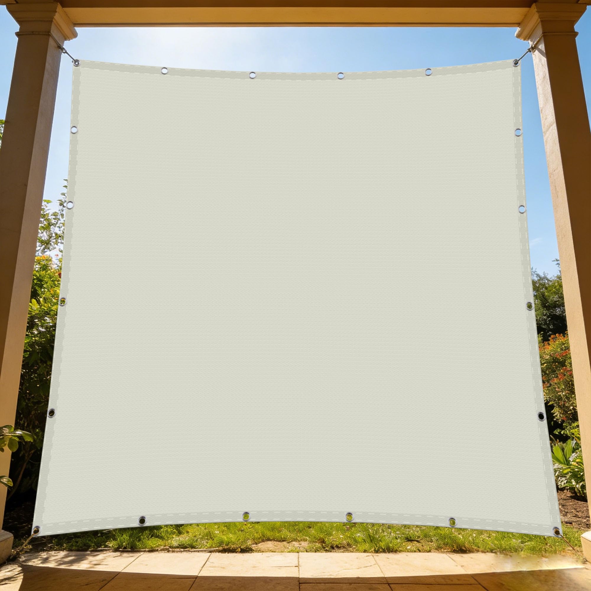 Voile d'ombrage vent et soleil 1.5 x 8 m pour jardin et balcon