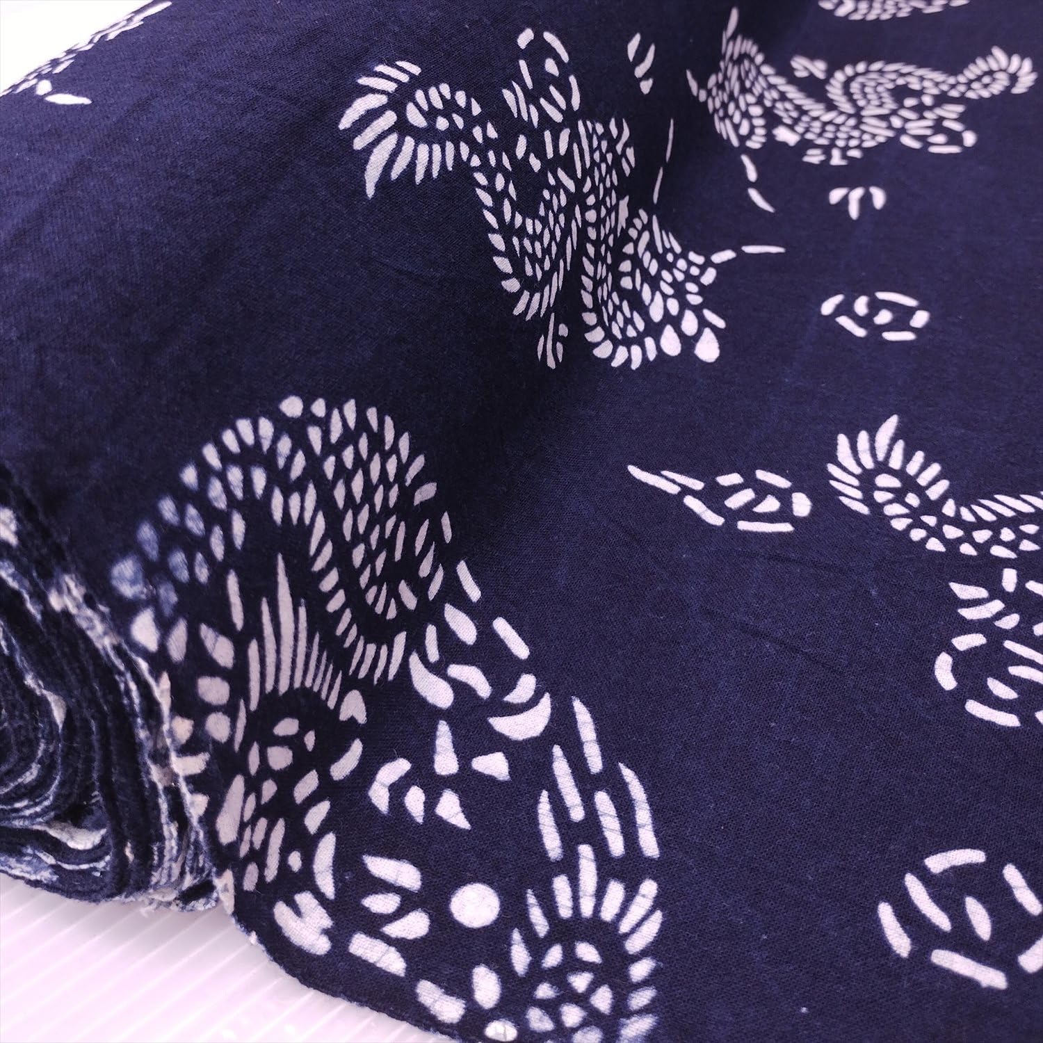HANAKURA Japanese Indigo Dyed Cotton Fabric 35in Wide Aizome Per Meter