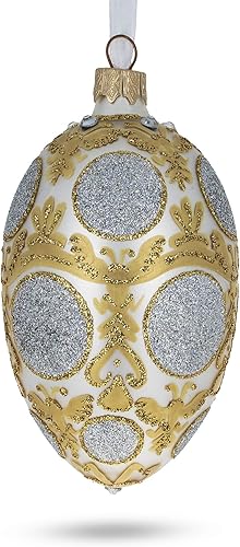 Miniatura 2 de 1913 Romanov - Adorno de huevo de cristal real tercentenario, 4 pulgadas