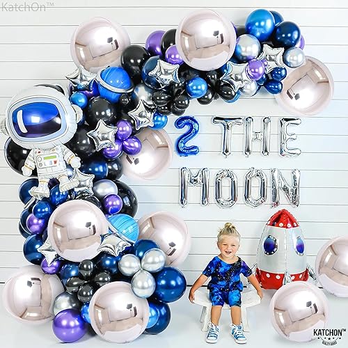 Miniatura 4 de KatchOn, Globos grandes de Mylar plateados con pancarta de globos plateados de feliz cumpleaños, paquete de 13, globos de espejo plateados para