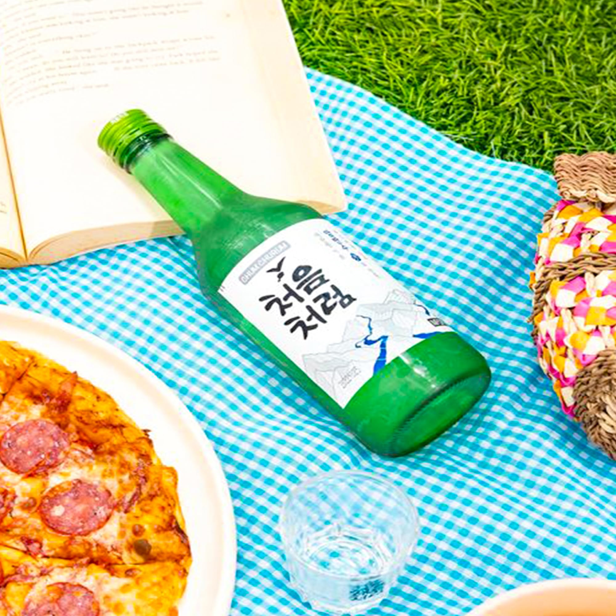 YIJIA | Vino Soju Coreano Sabor Melocotón + Original 350ml (Alc.16.5%) - El soju es una bebida muy popular en Corea - Pack de 2 uds