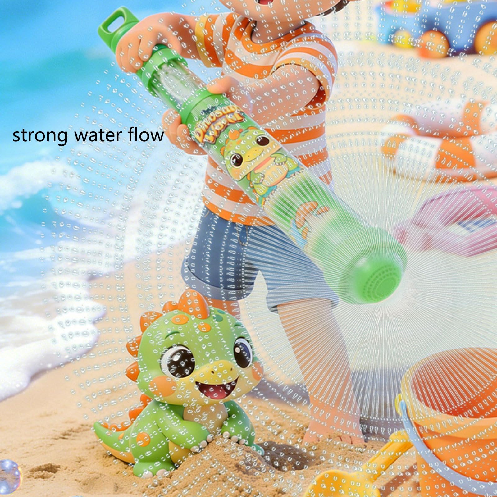 6 spruzzi d'acqua, spruzzi d'acqua, bacchetta magica con design 2 in 1, per feste in piscina, giochi per bambini
