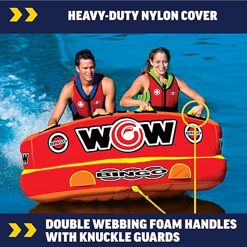 Miniatura 3 de WOW World of Watersports - Inflable de bingo, tabla para remolcar con cabina para sentarse segura. Puntos de remolque adelante y atrás