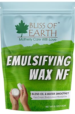 Bliss of Earth Emulsifying Wax NF Cosmetic Grade Wax Best for Thickening Soap, Lotion, Body Moisturizer & DIY Products 1
