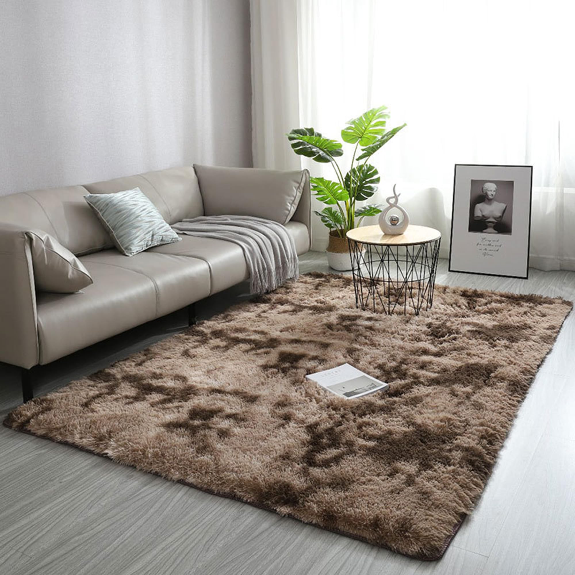 Tapis de salon, grande taille et doux pour chambre à coucher avec revers antidérapant durable, tapis de sol pour chambre d'enfant, de bébé, cuisine, salon, chambre à coucher - 160 x 230 cm