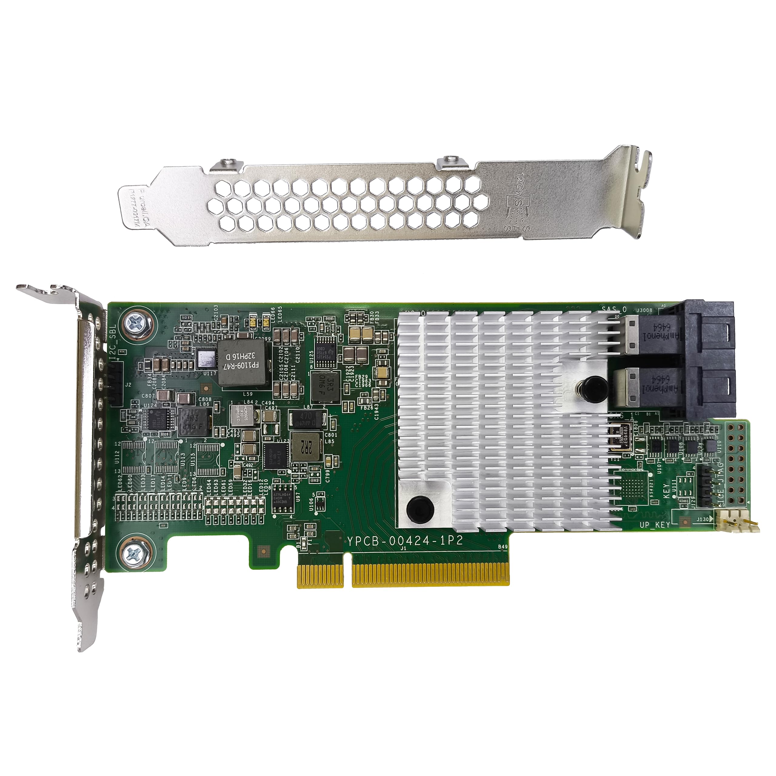 LSI 9300-8i Controller HBA Card, LSI 3008 SATA SAS Host Bus Adapter 2 * SFF-8643 Internal 12Gbps, PCI-e 3.0 x8 IT Mode Firmware Non RAID