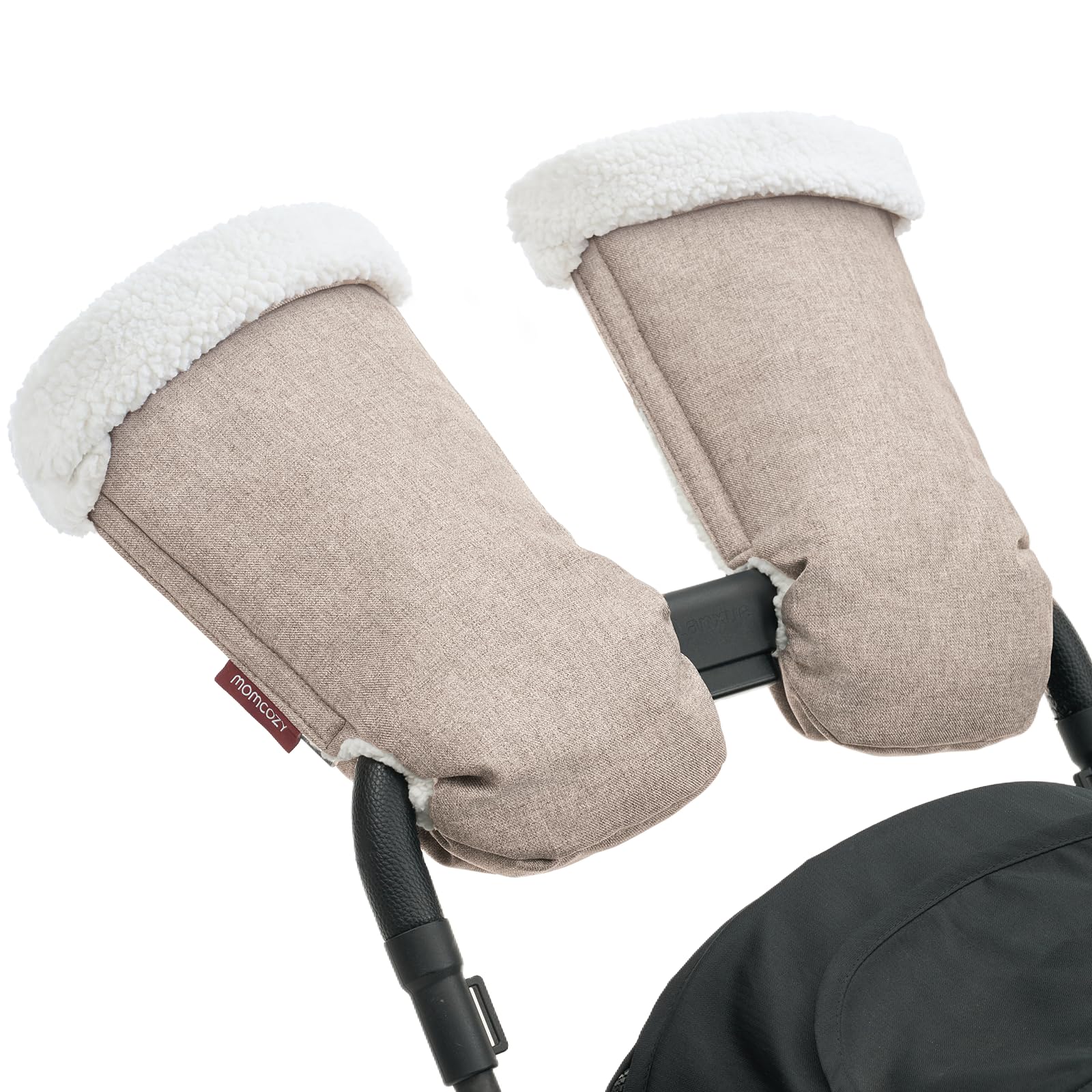 Momcozy Stroller Gloves Warmmuffs | Universal Winter Anti-Freeze Stroller Mittens | Winter Handmuff Stroller Accessories | Ultra-Plush,Weather-Proof | Foldable Adjustable | Shopping Golf Pet Cart