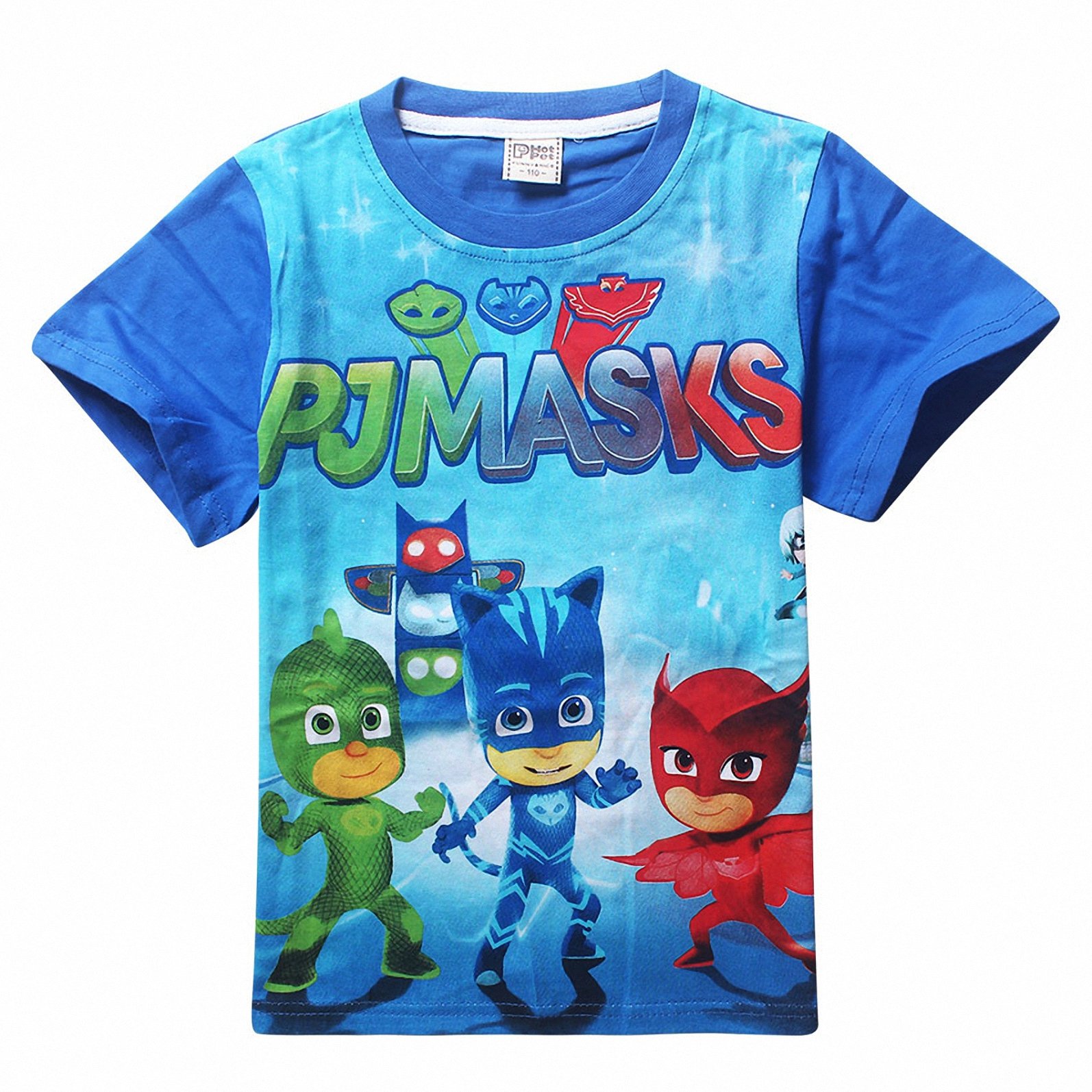 Boys Girls Kids PJ Masks Cotton Short Sleeve T-Shirt