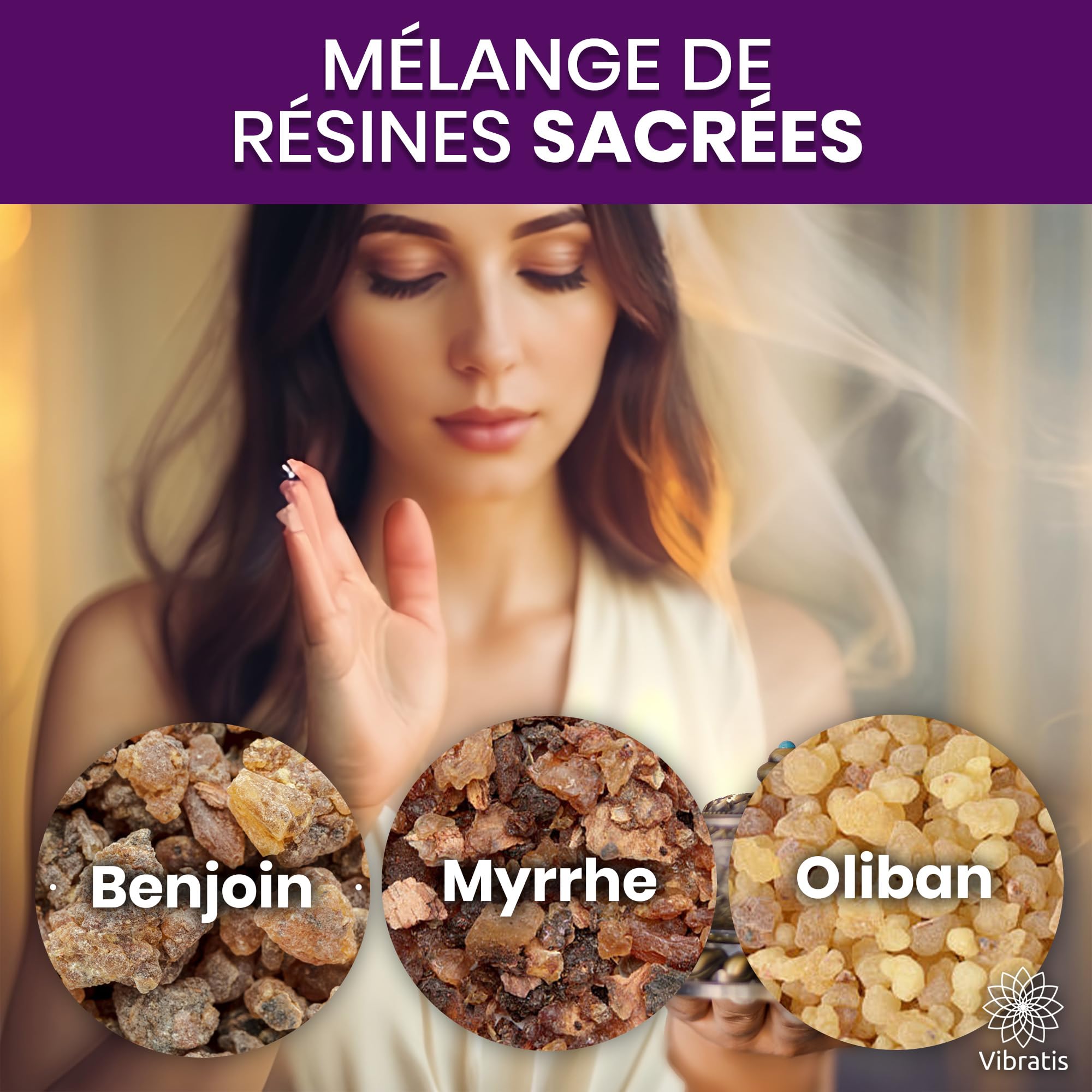 Coffret Encens Pontifical en Grains 100g avec Encensoir et Pince en Acier Inoxydable
