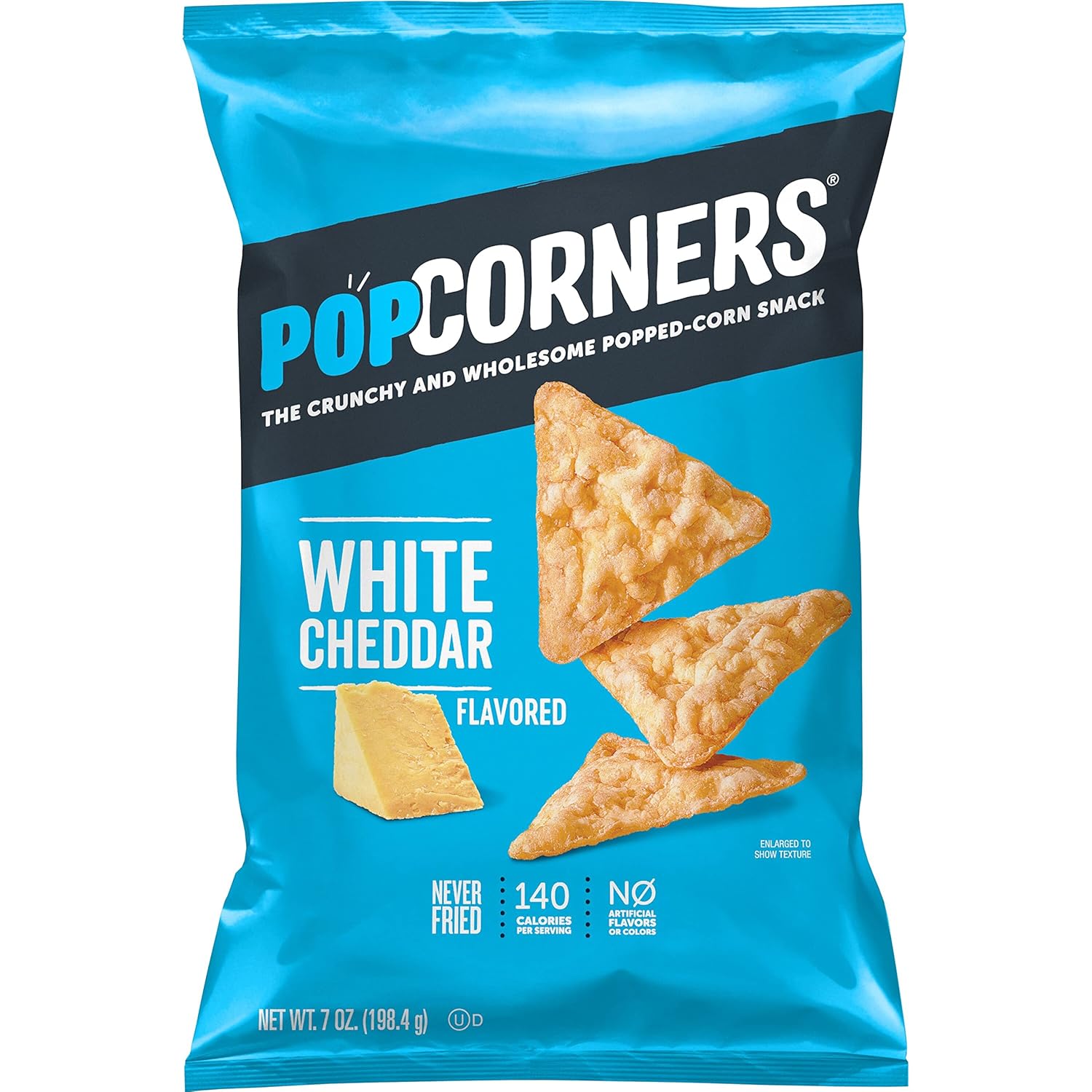 Popcorners Original Cheddar Popped Corn Chips Bag, 7 Ounce