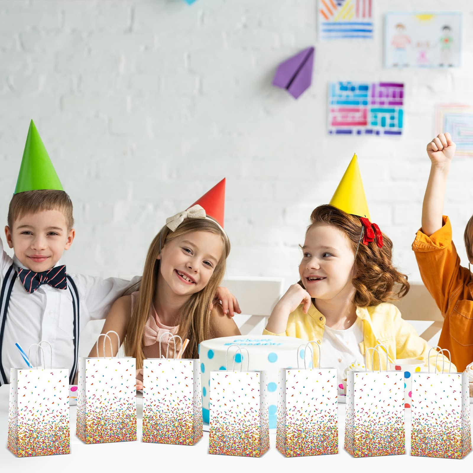 12 Konfetti-Papiertüten Für Süßigkeiten – Süße Party-Deko In Pastell