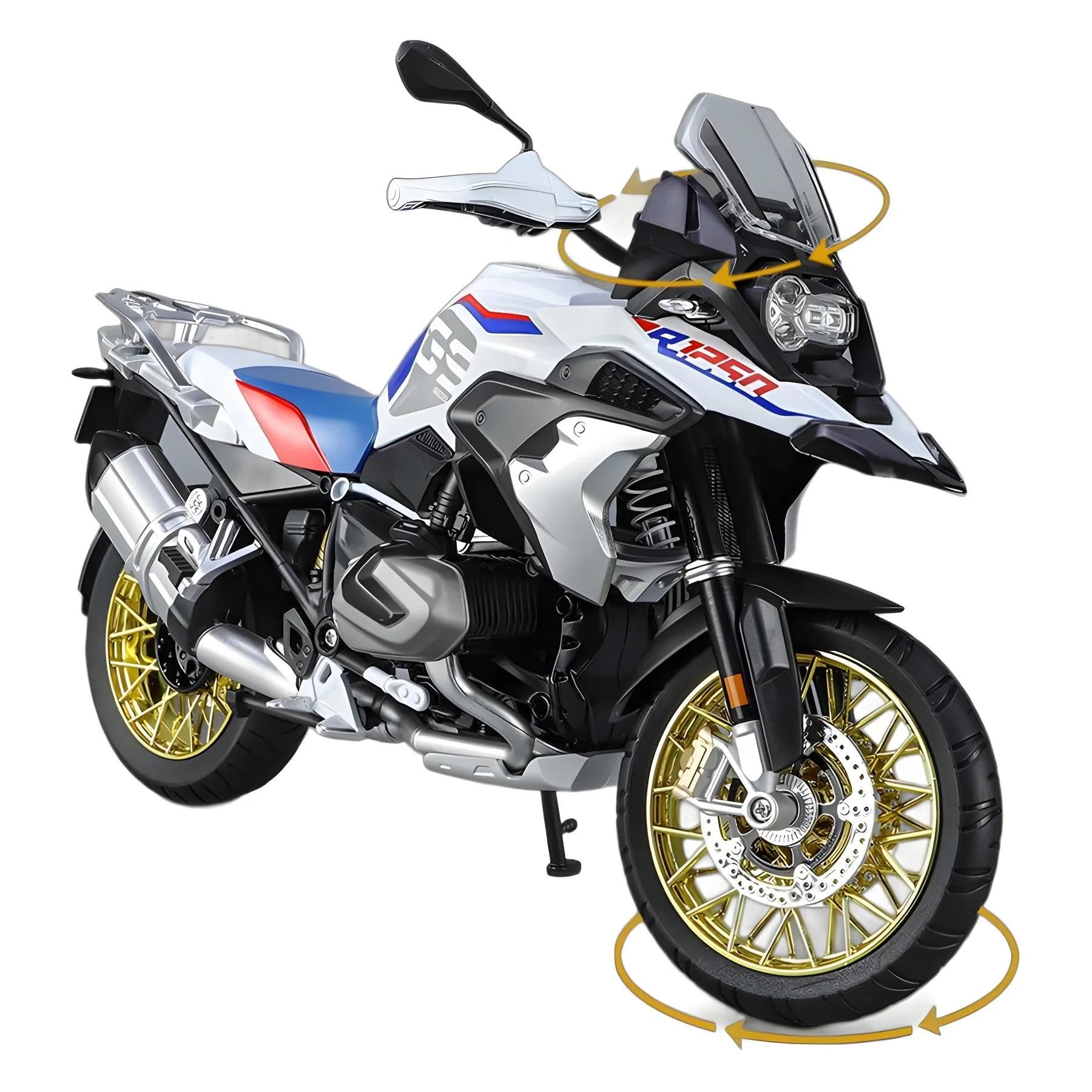 Modelo de Juguete Modelo De Motocicleta A Escala 1/9, Metal Fundido A Presión, para Deportes Calle, Juguete Ligero, Regalo para BMW R1250GS Viaje