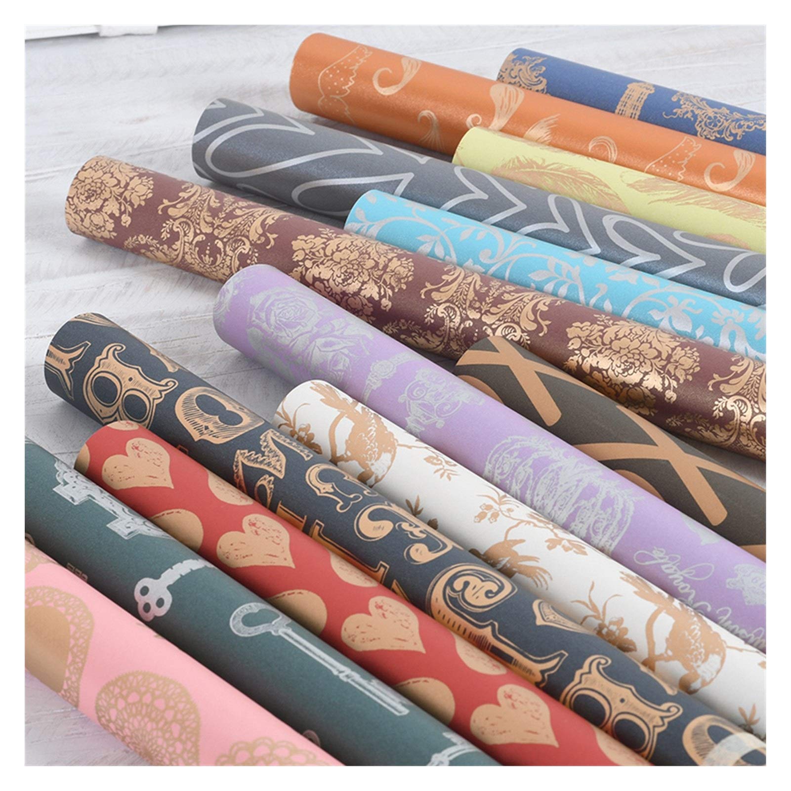 Carta Da Imballaggio 10 Fogli 58x58 Cm - Multicolore Per Regali, Fiori E Artigianato - Foto 8