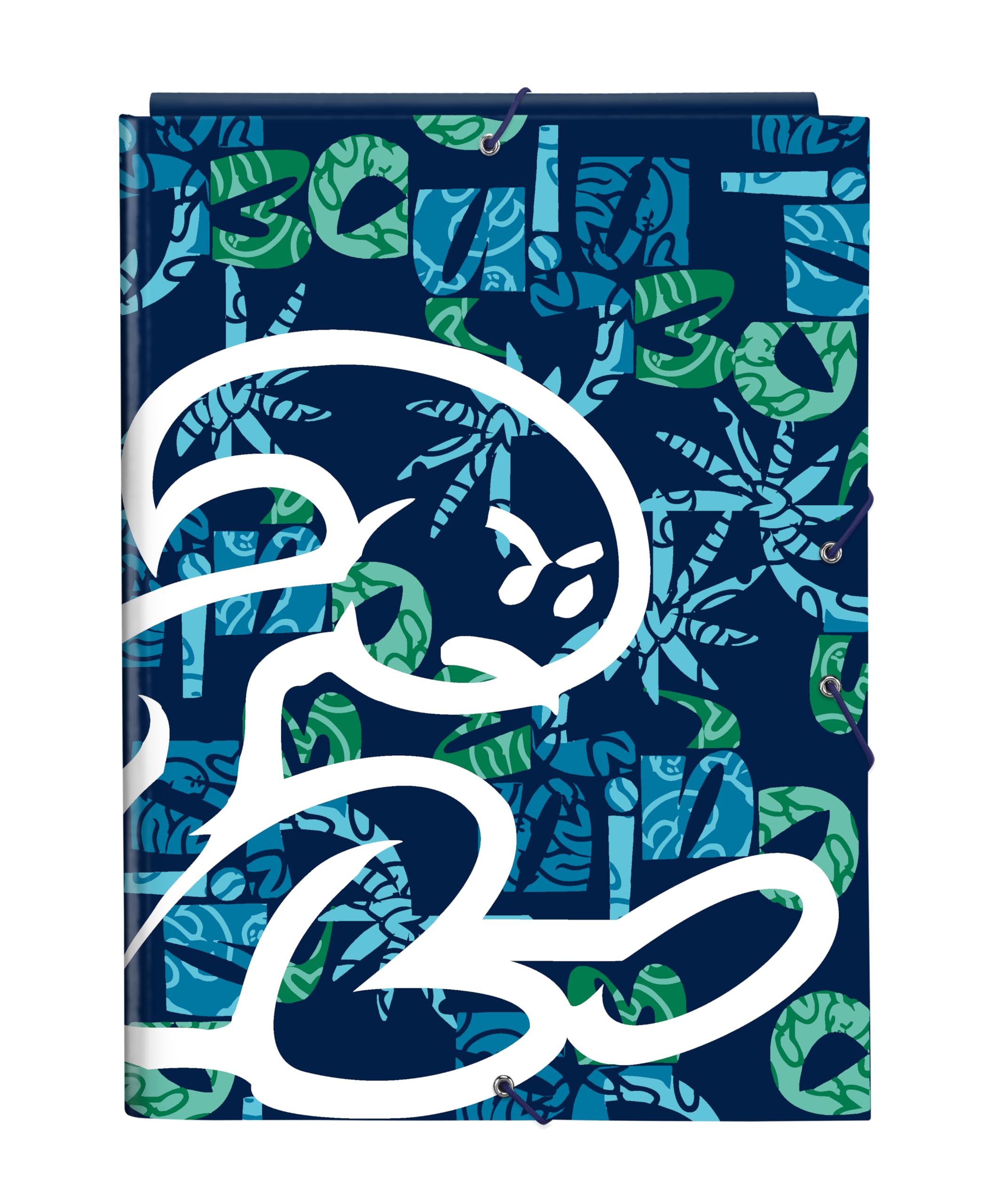 Safta -M068 EL NIÑO Glassy-Folio Folder with 3 Flaps, Ideal for Children of Different Ages, Comfortable and Versatile, Quality and Resistance, 26 x 36.5 cm, Navy Blue, Standard (512407068), Navy,