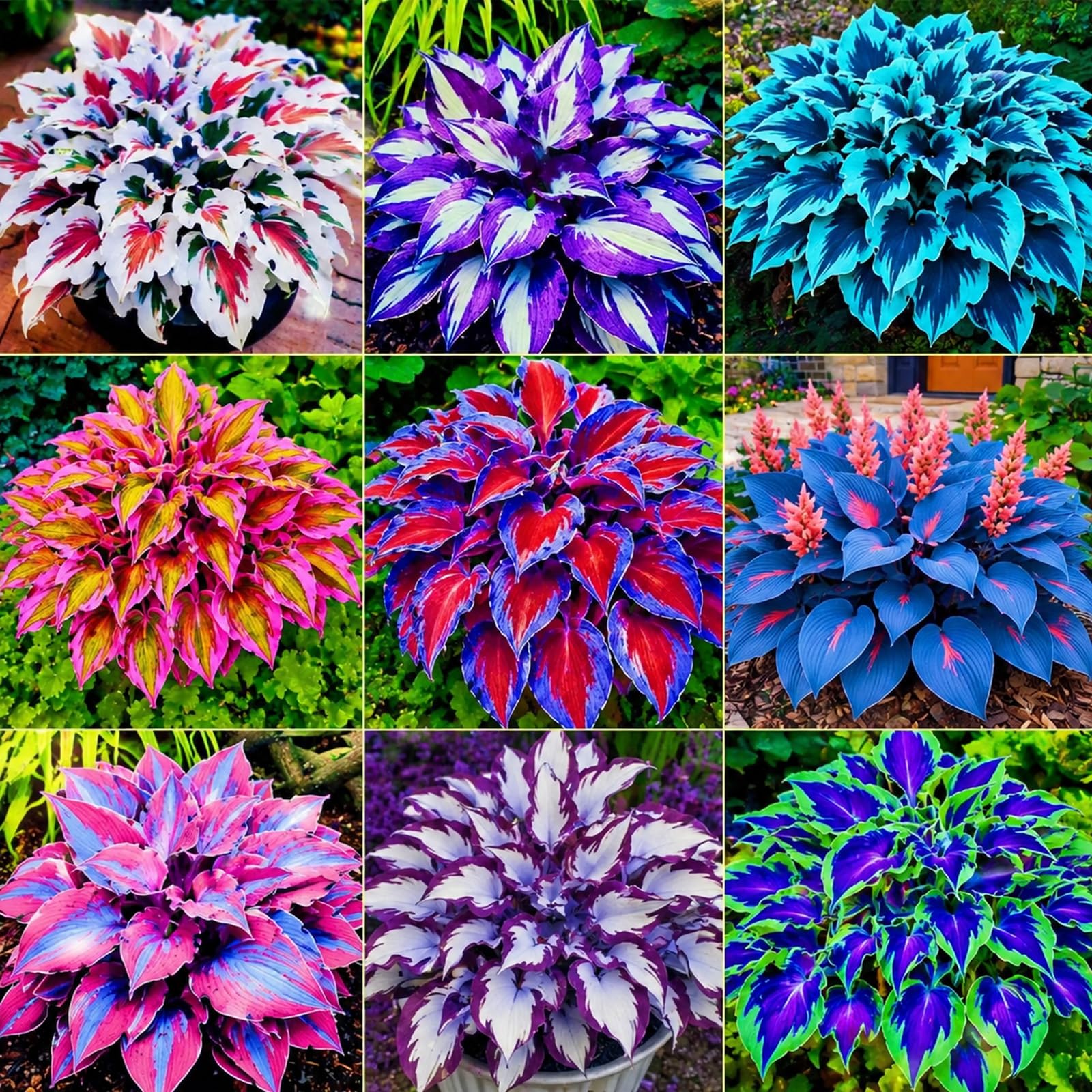 Hostas Bulbs Seeds,Hosta Plants for Garden,Potted-Plants-Rhizome,Excellent Display Mix 300seeds