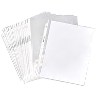 Amazon Basics Heavyweight Clear Sheet Protectors, Top Loading, Acid-Free Polypropylene, 8.5x11 Inch, 500 Pack for 3-Ring Binders