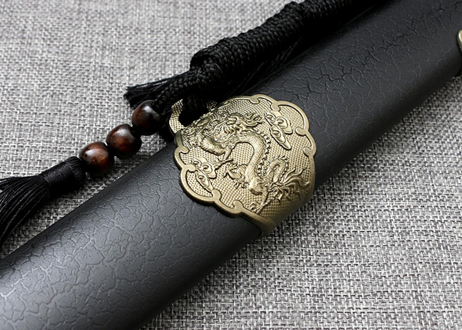 Espada de Tai Chi de Madera 98cm Hecha a Mano para Artes Marciales