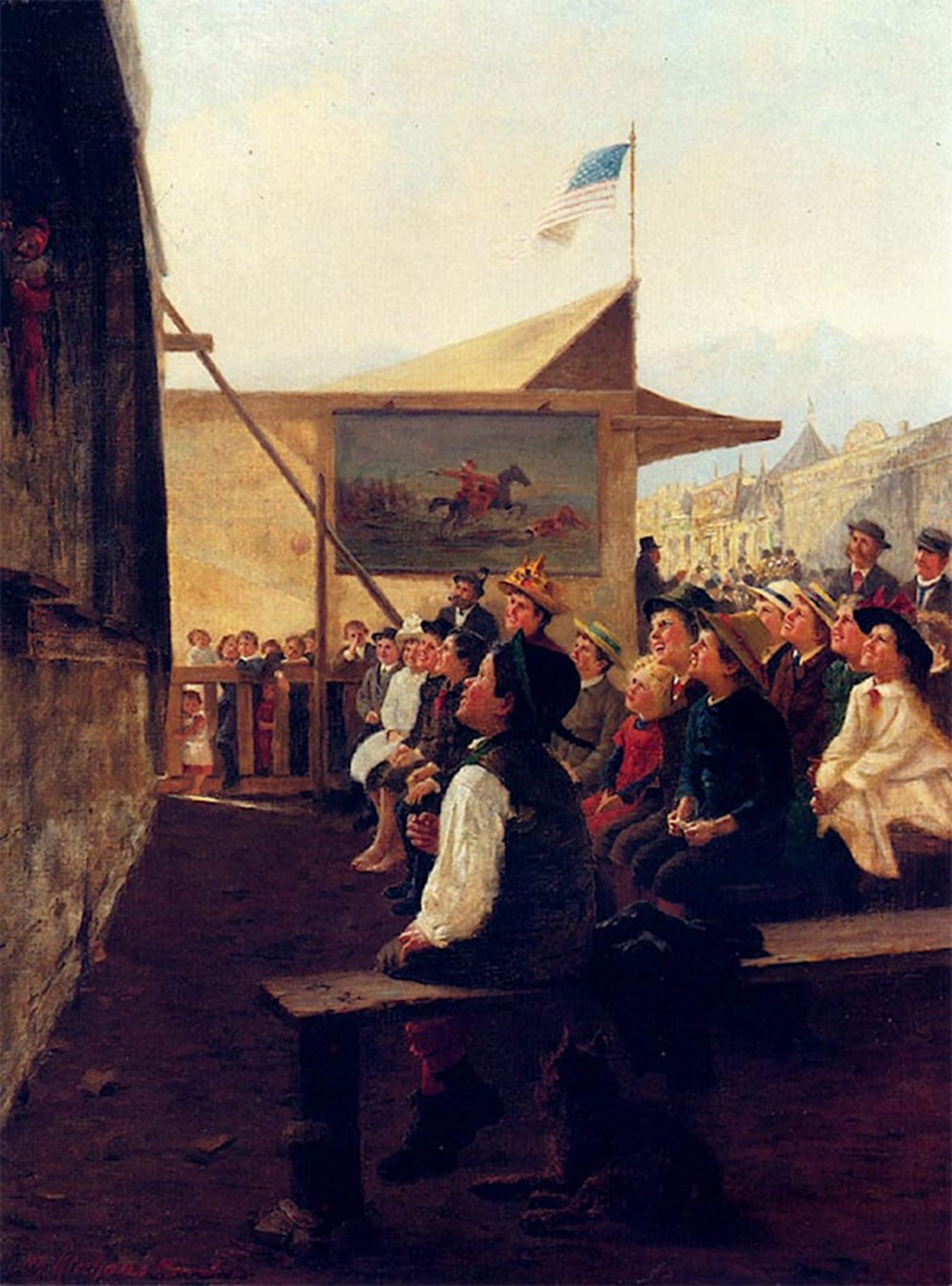 POSTERIIk Vintage Classic Picture Landscape Artwork The Puppet Show Theodore Kleehaas Portrait Canvas Painting for Office Home Decor 60x90cm