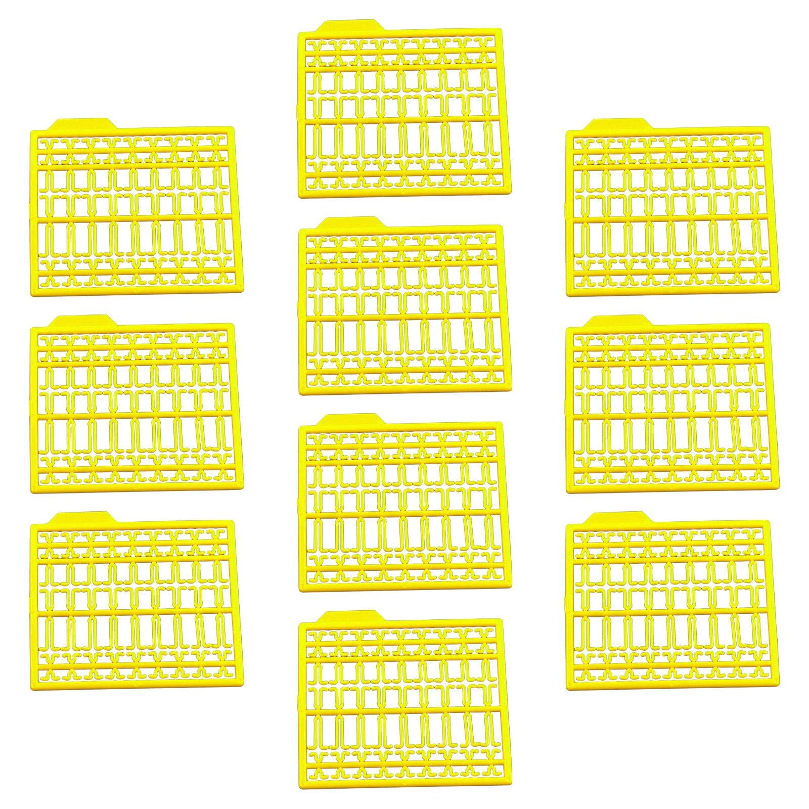 10x Carp Fishing Bait Hair Stops, Catfish Particles Corn Meat Boilies Stoppers, Hair Rig Stop Accessories Fishing Equipments Gear, Yellow