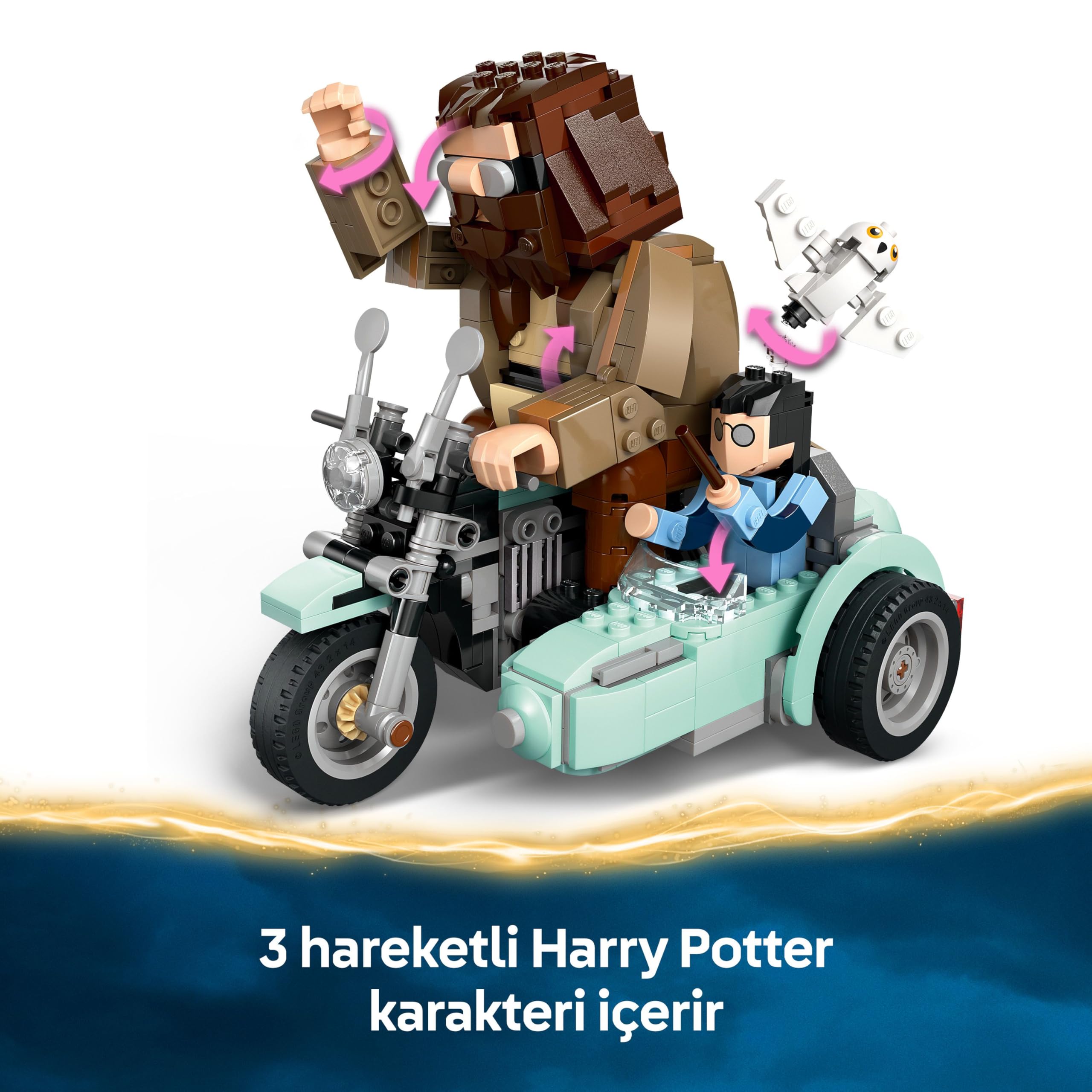 LEGO Harry Potter Hagrid ve Harry’nin Motosiklet Yolculuğu 76443-9 Yaş ve Üzeri Çocuklar ve Yetişkinler için Koleksiyonluk Yapım Seti, Doğum Günü Hediyesi (617 Parça)