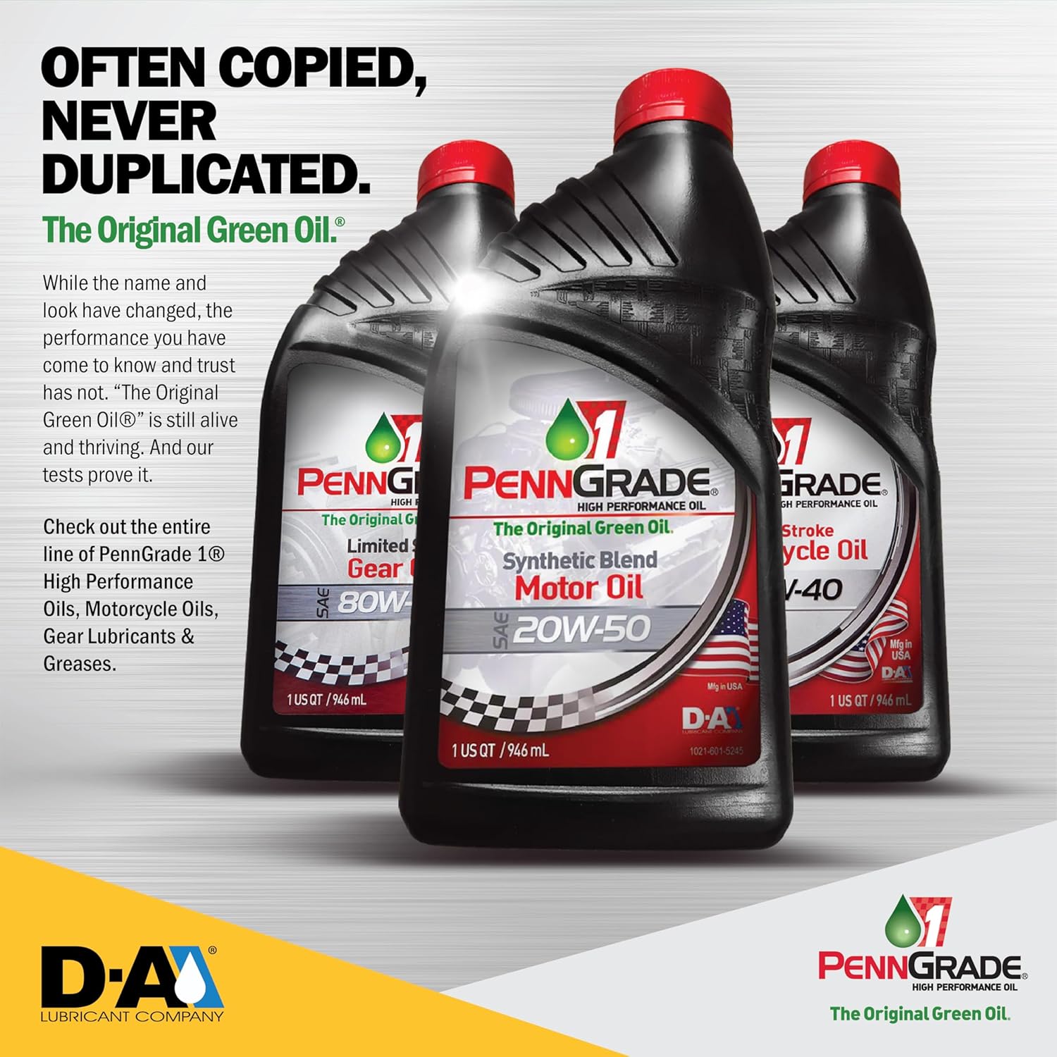 PENN GRADE 1, 71166, Monograde High Performance Oil SAE 60, 1 Quart (12 Pack)