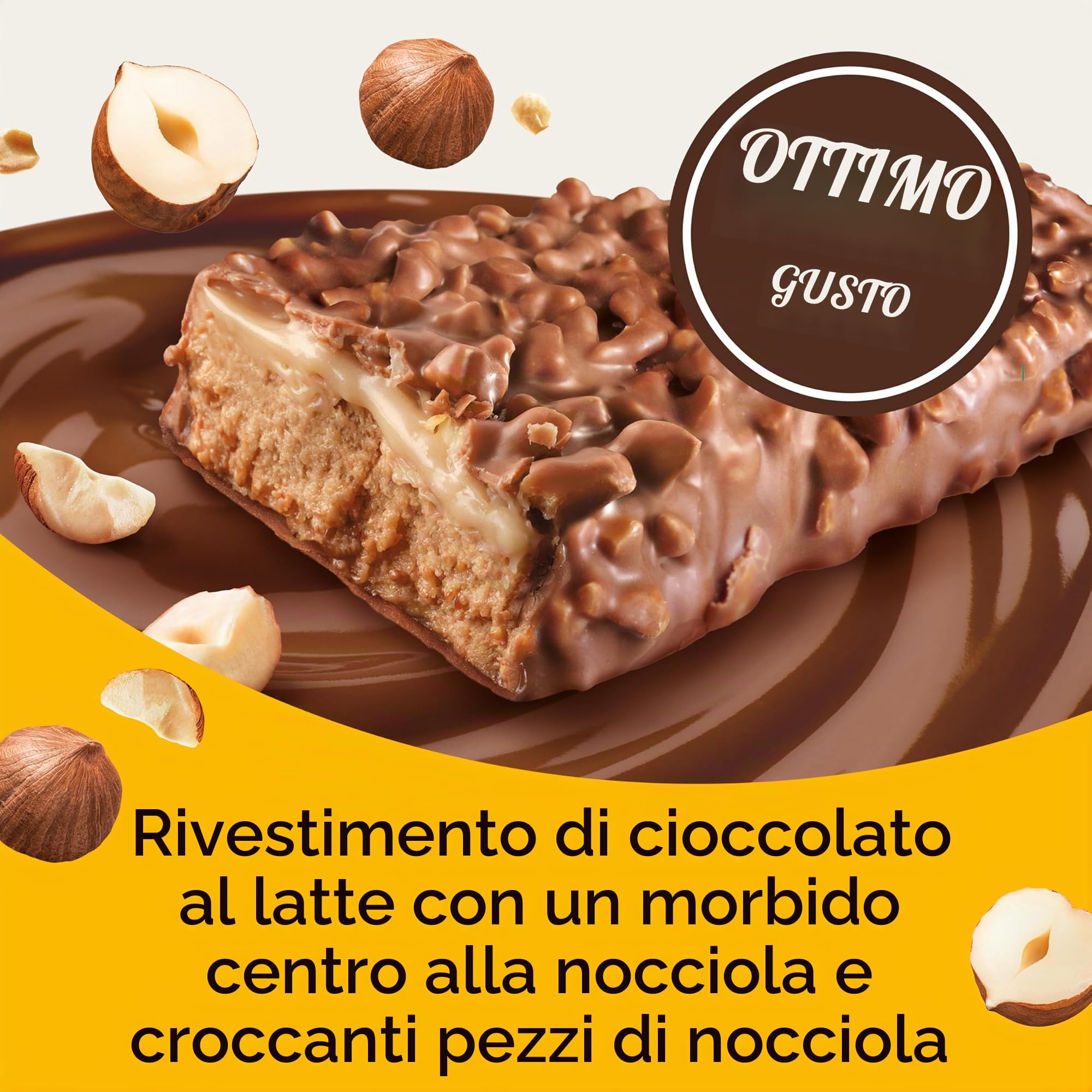 Fulfil Barrette vitaminiche e proteiche (15 barrette da 40 g) - Gusto frusta al cioccolato e nocciola - 14 g di proteine ad alto contenuto proteico, 9 vitamine, basso contenuto di zucchero