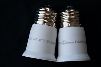 (5pcs) YiLighting - UL-listed (E26/E27 to E26/E27 Extender) - Standard Medium Edison Screw Lamp Base Socket Extender Adapter Extension