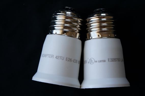 (5pcs) YiLighting - UL-listed (E26/E27 to E26/E27 Extender) - Standard Medium Edison Screw Lamp Base Socket Extender Adapter Extension