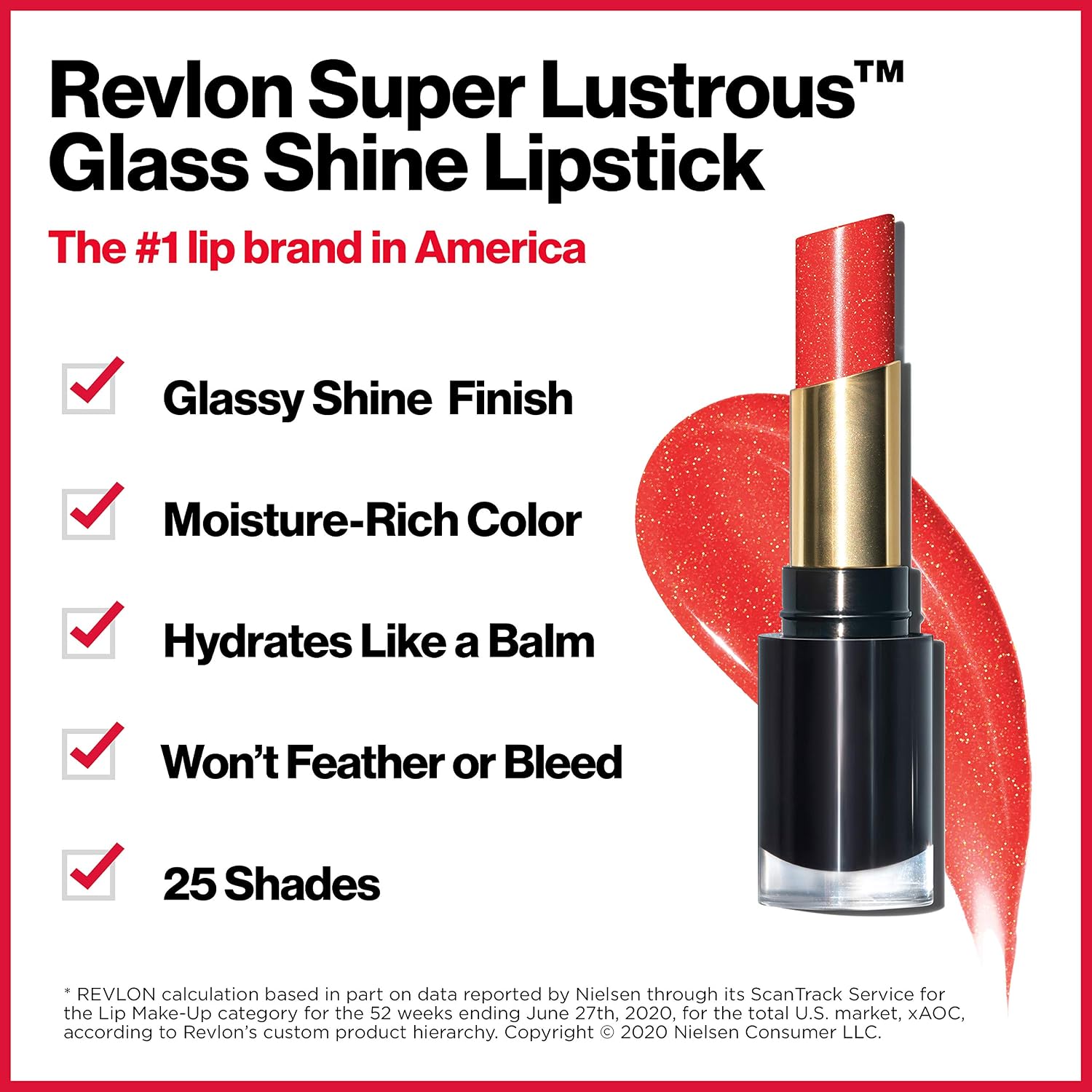 Revlon Super Lustrous Glass Shine Lipstick, Flawless Moisturizing Lip Color with Aloe, Hyaluronic Acid and Rose Quartz - Image 5