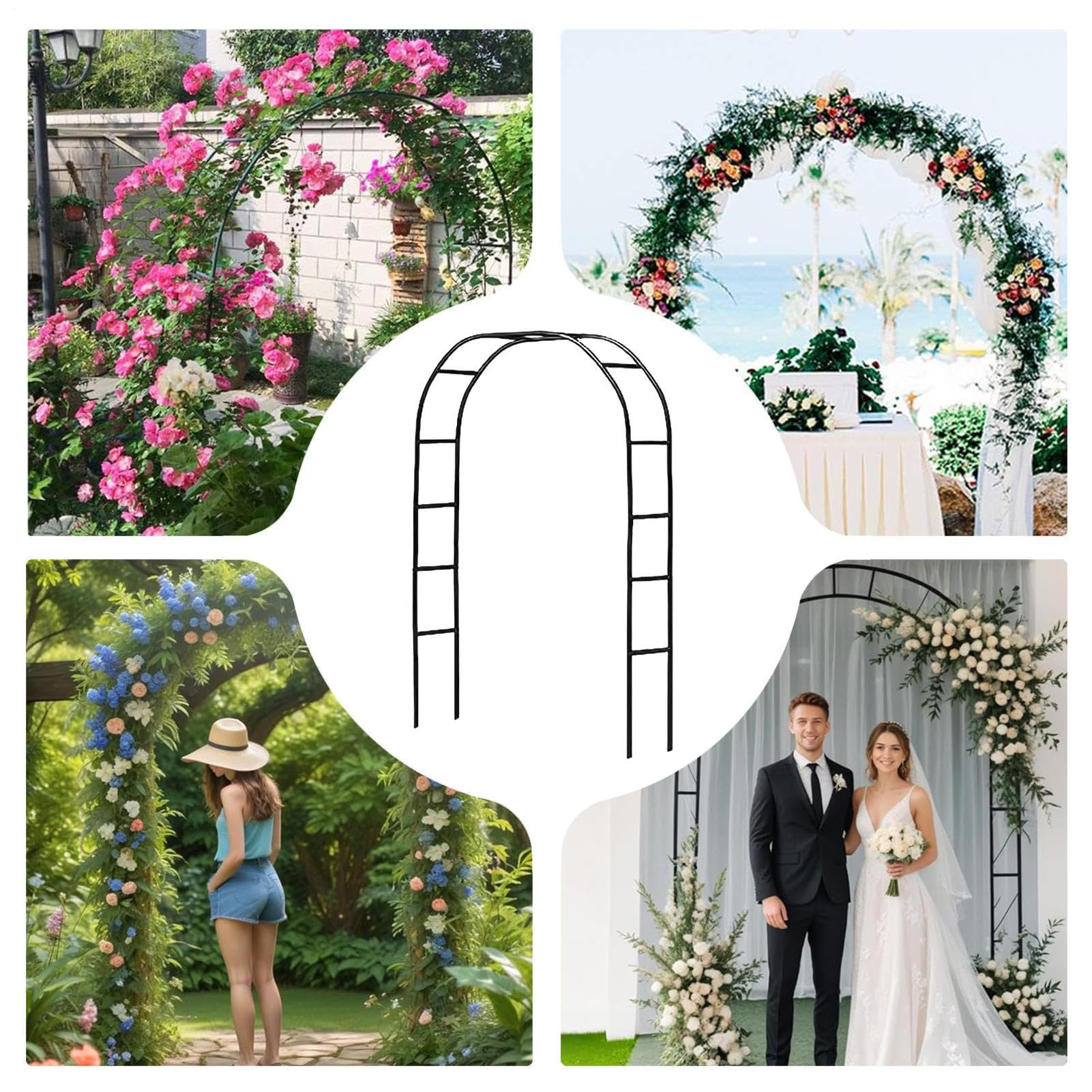 Arche Treillis Extérieur Tuteur Pour , Cadre À Fleurs Et Support De