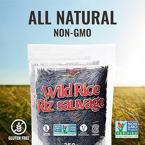 Miniatura 7 de Floating Leaf Arroz silvestre puro de grano largo, sin OMG y sin gluten, arroz orgánico salvaje salchicha (paquete de 3) 8 onzas cada uno, alimento