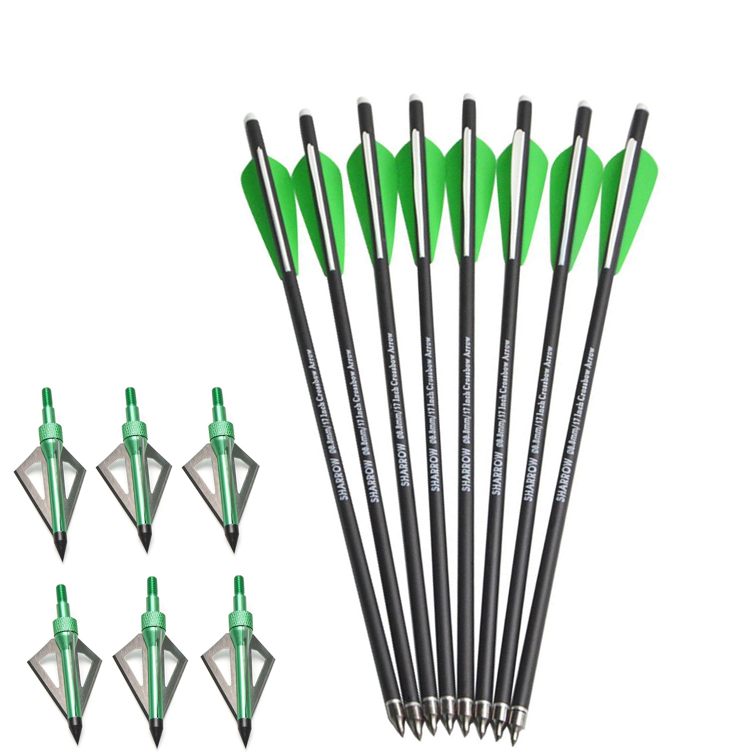 AMEYXGS 12pcs Flèches D'arbalète Mélangées de Carbone de Boules D'arbalète 16 "17" 18 "20" 22 "pour La Pratique de Chasse à L'arbalète et de Tir à l'arc