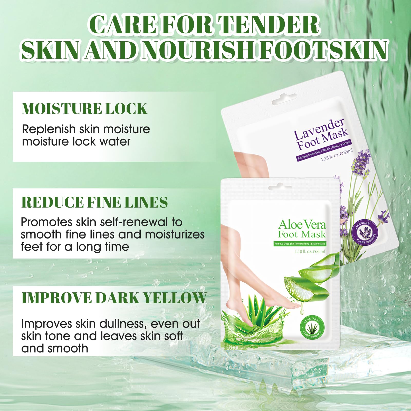 Masque Pieds, masque pieds Très Secs et Abîmés, 6 Paires Masques Pied Peeling Exfoliant pour Nourrissant Callosités, Crevasses et Pied Secs, Rendre la Peau Plus Lisse