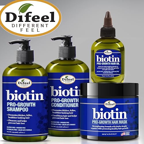 Miniatura 8 de Difeel Aceite para el cabello de biotina prémium de 7.1 oz. - Juego de regalo de lujo de 2 piezas