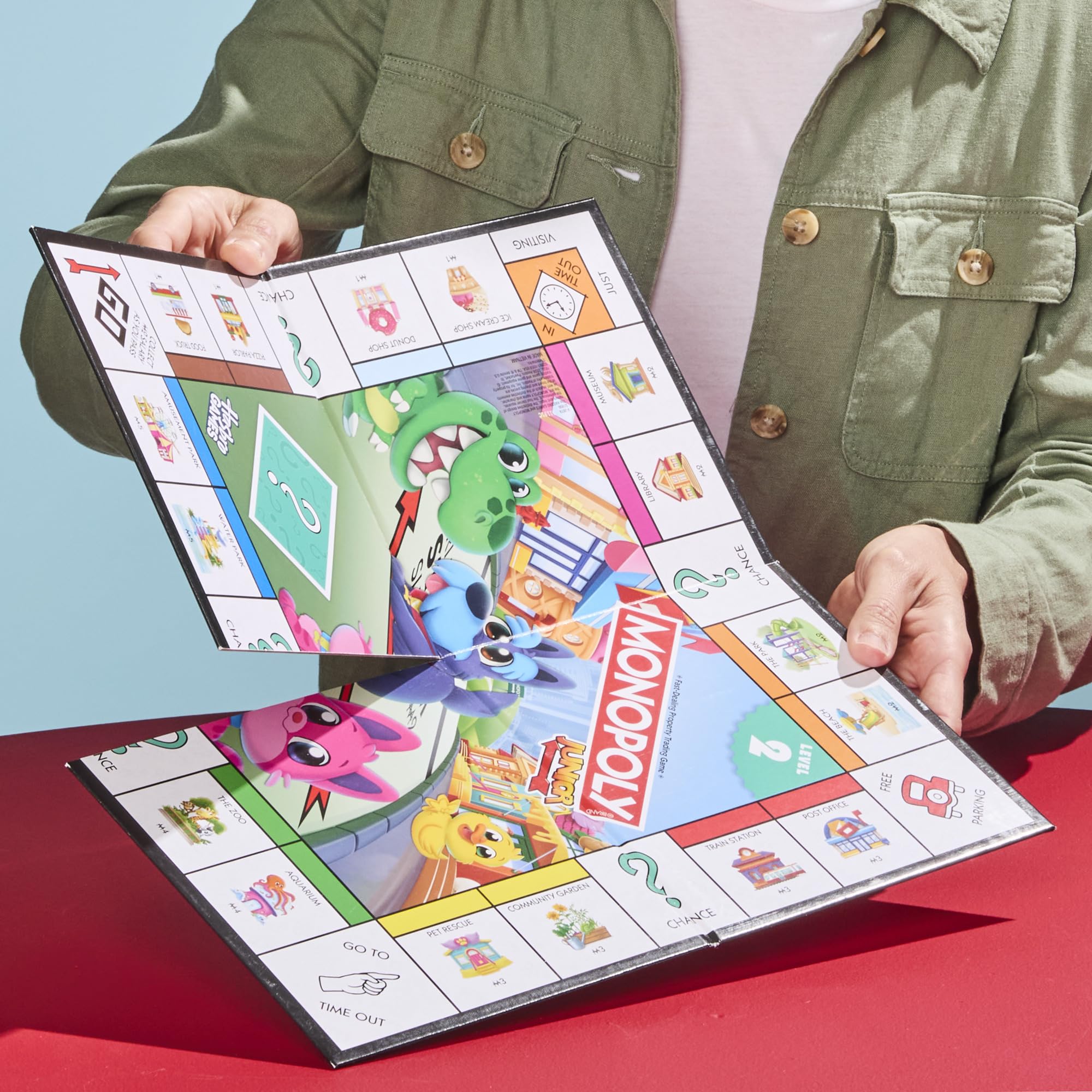 Juego de Mesa Monopoly Junior (Edición 2026) | 2 Juegos en 1 para niños pequeños, Tablero de 2 Caras | A Partir de 4 años | 2-4 Jugadores | 20 min. | Regalos preescolares - Versión en español