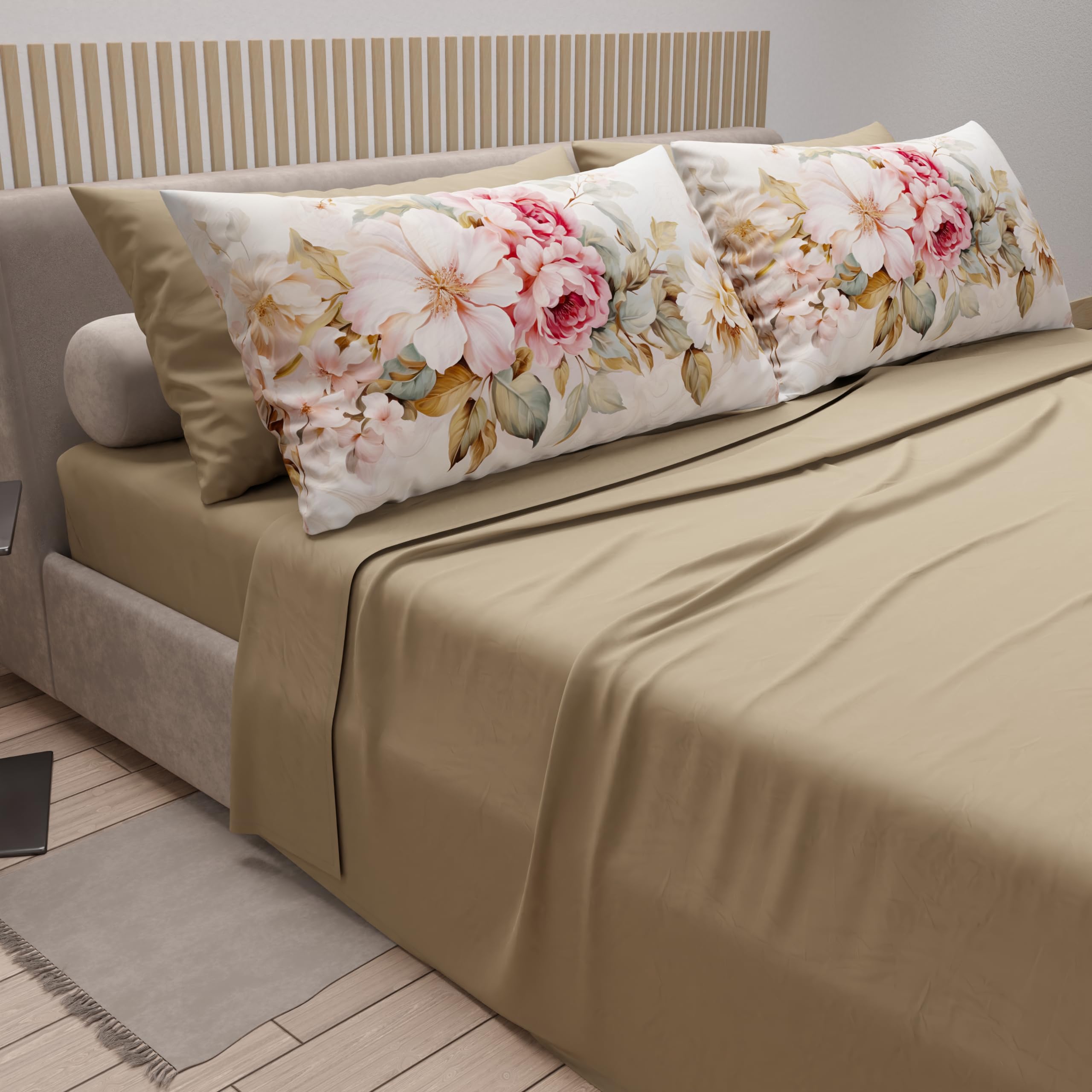 PETTI Artigiani Italiani, Cotton Sheets with Pillowcases in Digital Print, Double Bed Sheet, Complete Bed Set, Provence - Image 2