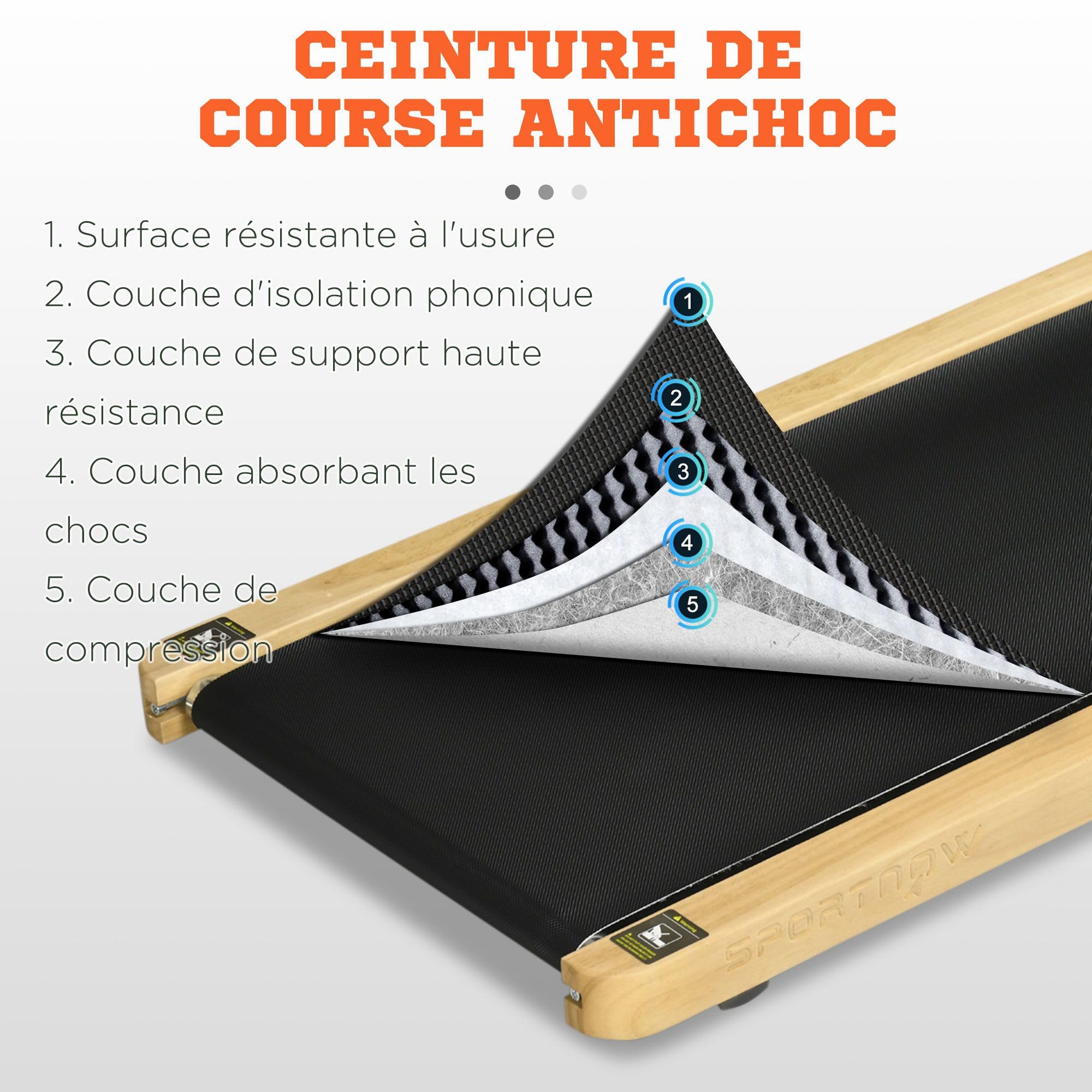 Tapis De Marche SPORTNOW Pliable 2 En 1 - 6 Km/h, 2.5HP - Écran LED - Pour Bureau Et Maison - Noir