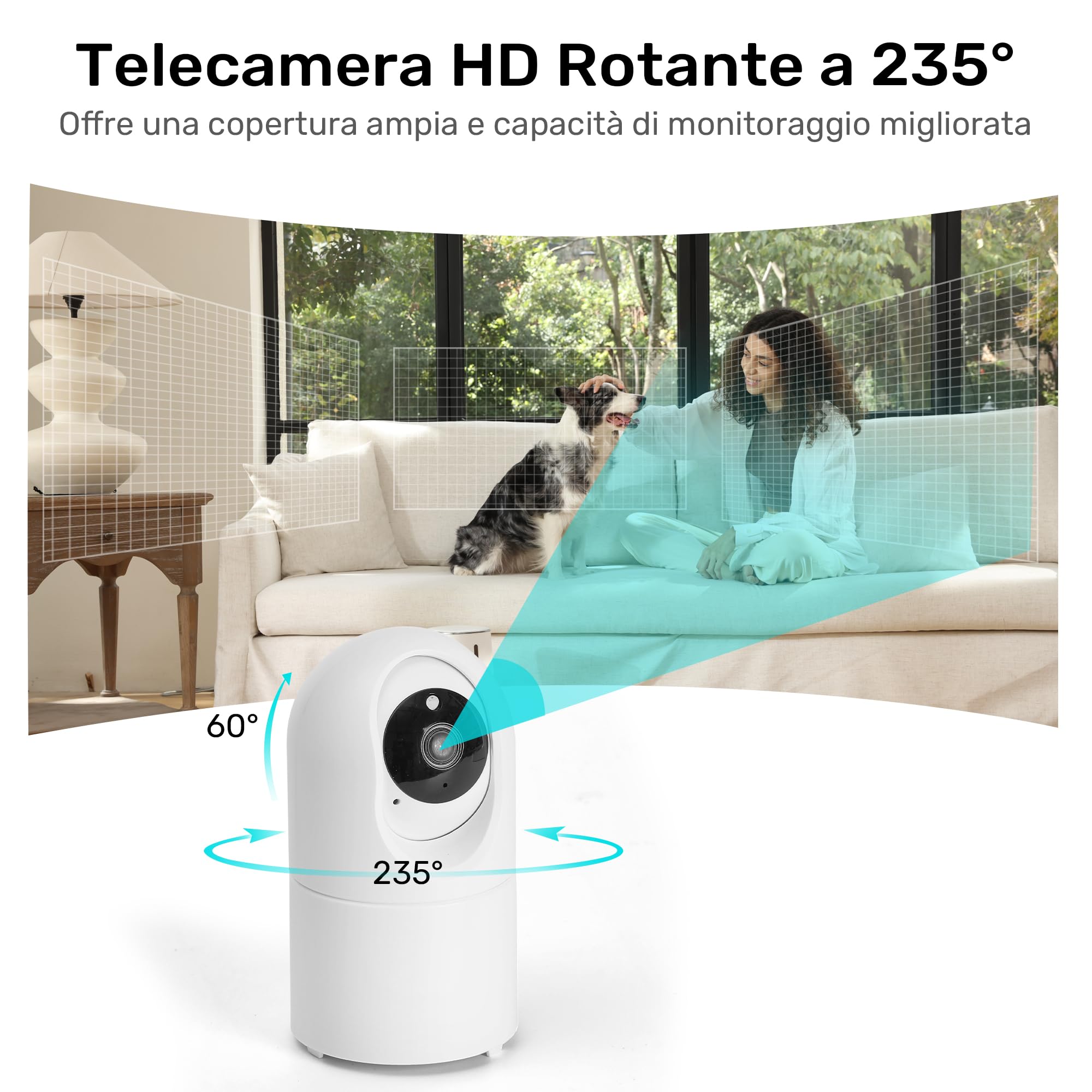 FUKUMARU Distributore Automatico Cibo Gatti con Telecamera HD 1080P, 4L, Mangiatoia per Cani con Video e Visione Notturna,Controllo tramite APP WiFi 5G e 2.4G,Audio Bidirezionale,Sensore Cibo Basso.