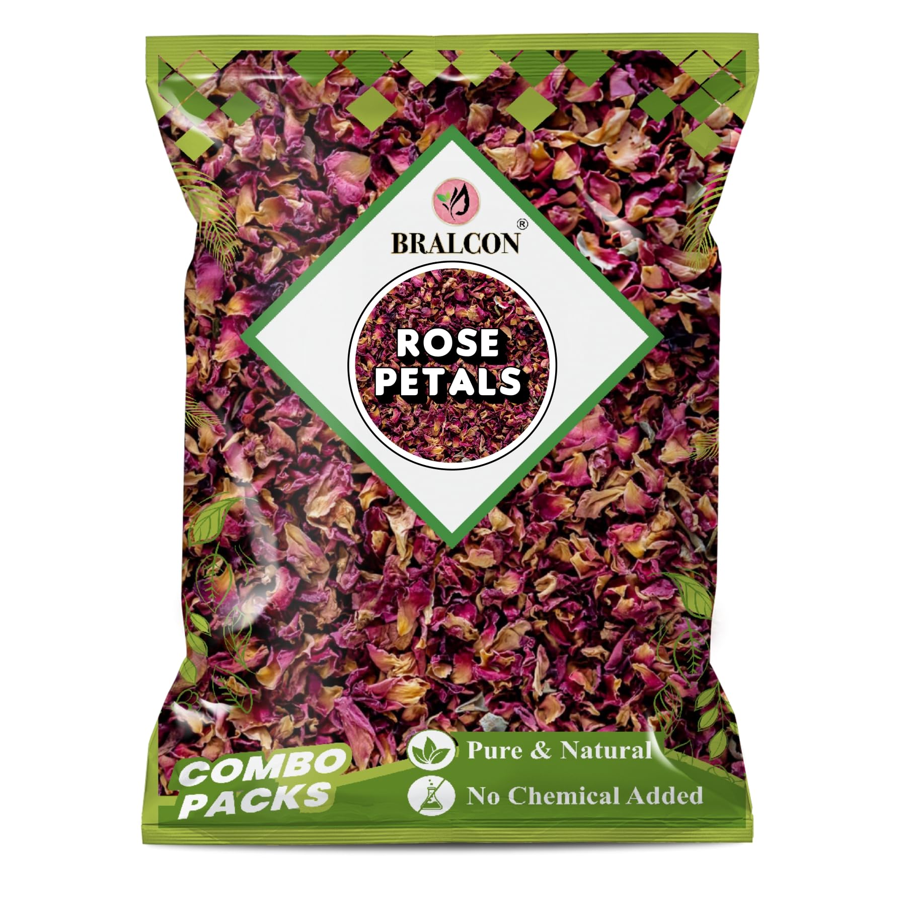 BRALCON Rose Petals - 100 gm | 100% Pure & Natural Sun dried Rose Flowers Petal (Gulab Patti)| Edible Rose Petals for Harbal Tea/Hair & Skin Care/Toppings for Indian Sweets/Boost immunity-picture-22