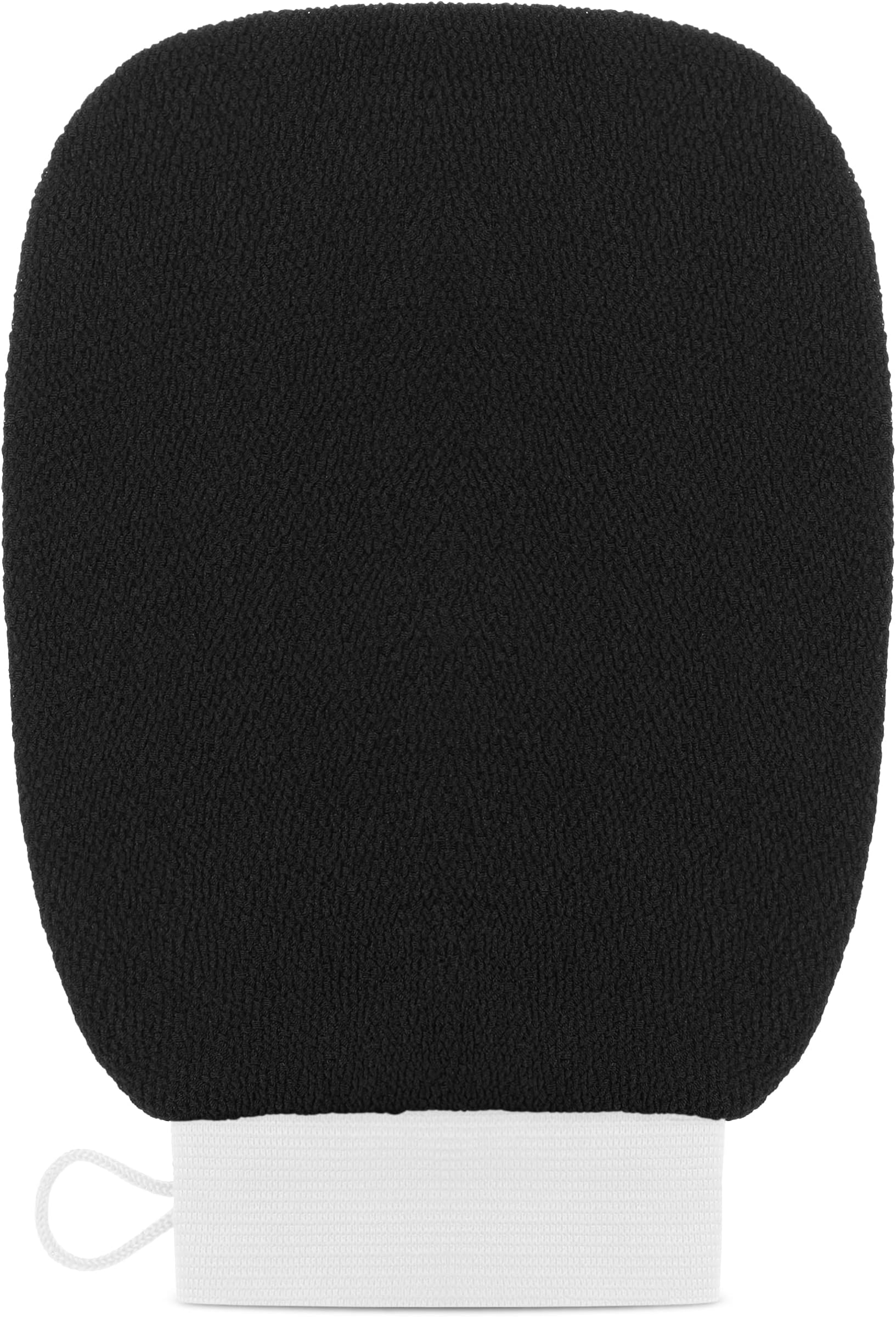 Valitic Exfoliating Glove for Body - Body Scrubber Exfoliator Mitt for Shower & Bath - Exfoliating Body & Face Dead Skin Remover - Korean Style Exfoliating Women & Men - Single Black White