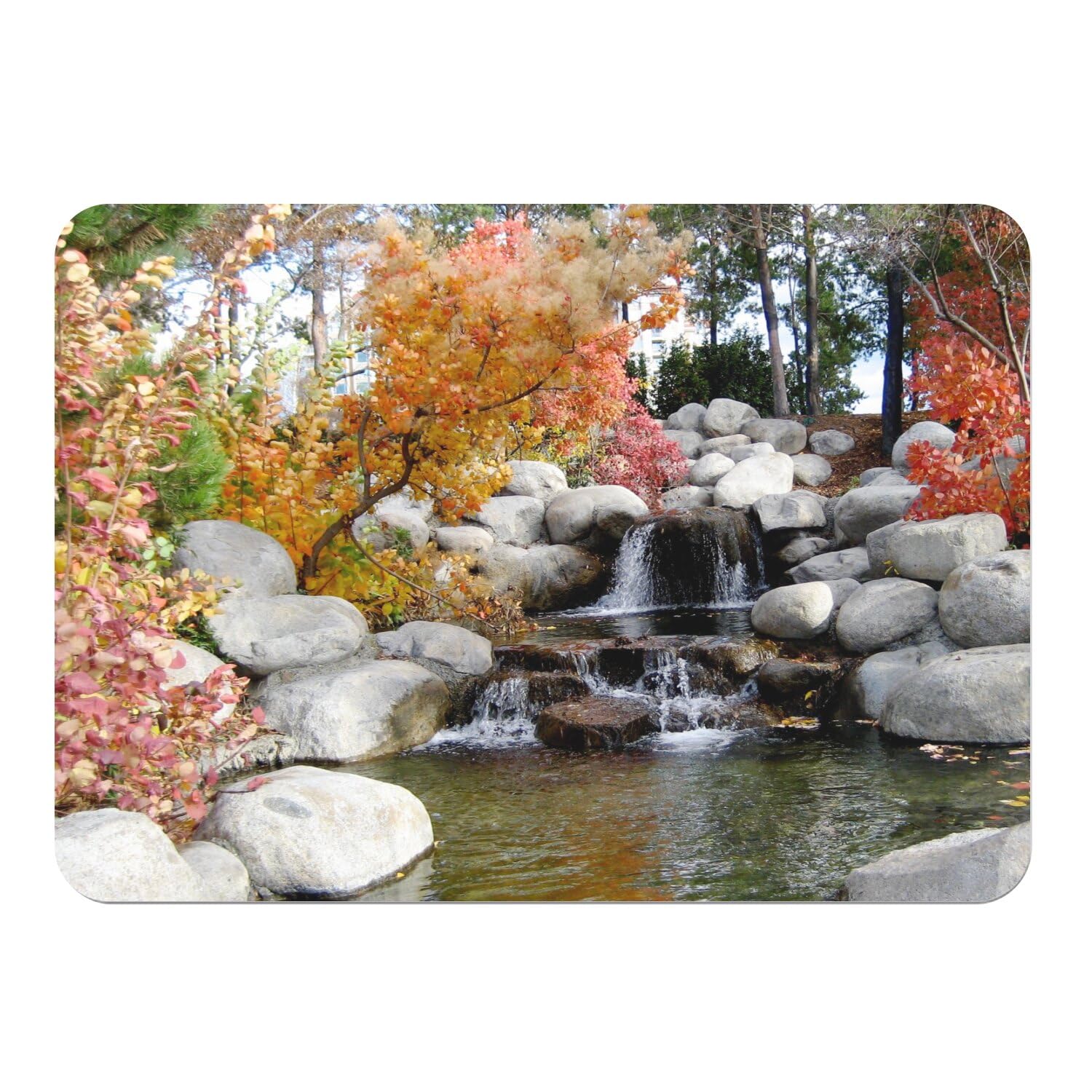 Sets de table en liège cascade d'automne grand format lot de 4 napperons 39,5x28,5 cm