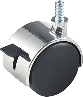 Econoco TW12LK Plastic Twin Wheel Caster with Locking Brake with 5/8