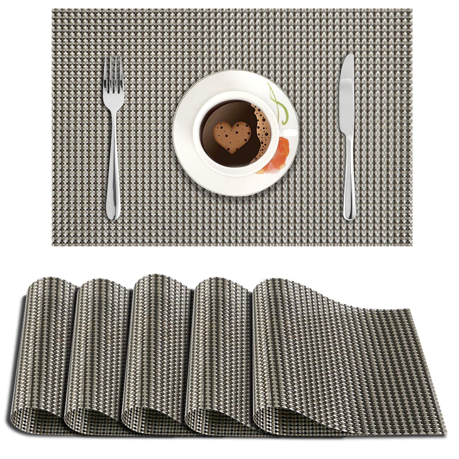 Fab Nation Amazon Great Indian Festival Sale Table Cloth, Grey Checkered Heat Resistant, Washable/Easy to Clean - (60x40 in) 4 or 6 Seater Table Cloth