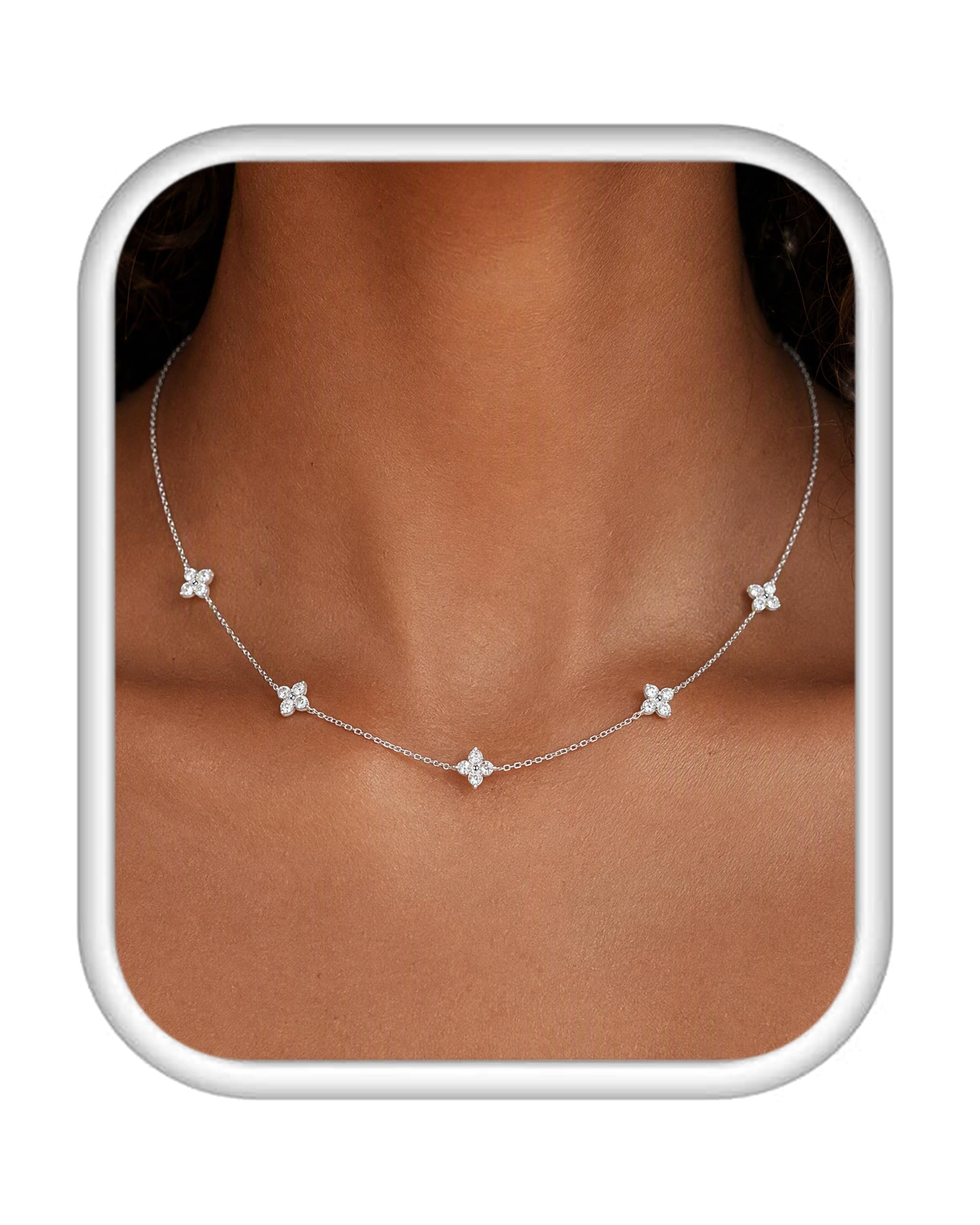 SmileBelle Pearl Necklaces for Women 14k Gold Pearl Pendant Silver Necklace