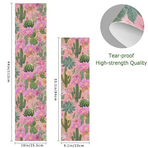 Vista 286 de Abstracto Negro Gris Geométrico Skateboard Grip Tape 33x9inch Papel de lija Longboard Scooter Griptape Diseño antideslizante y anti-desgarro