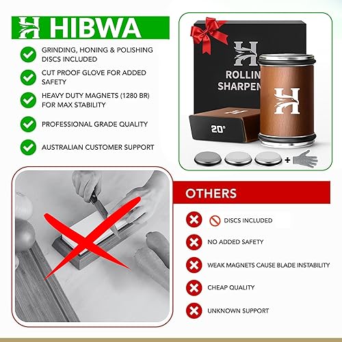 Miniatura 3 de Afilador de cuchillos rodantes de acero inoxidable de alto carbono con 400, 1000 y 3000 discos de repuesto, kit de afilado de cuchillos romos con