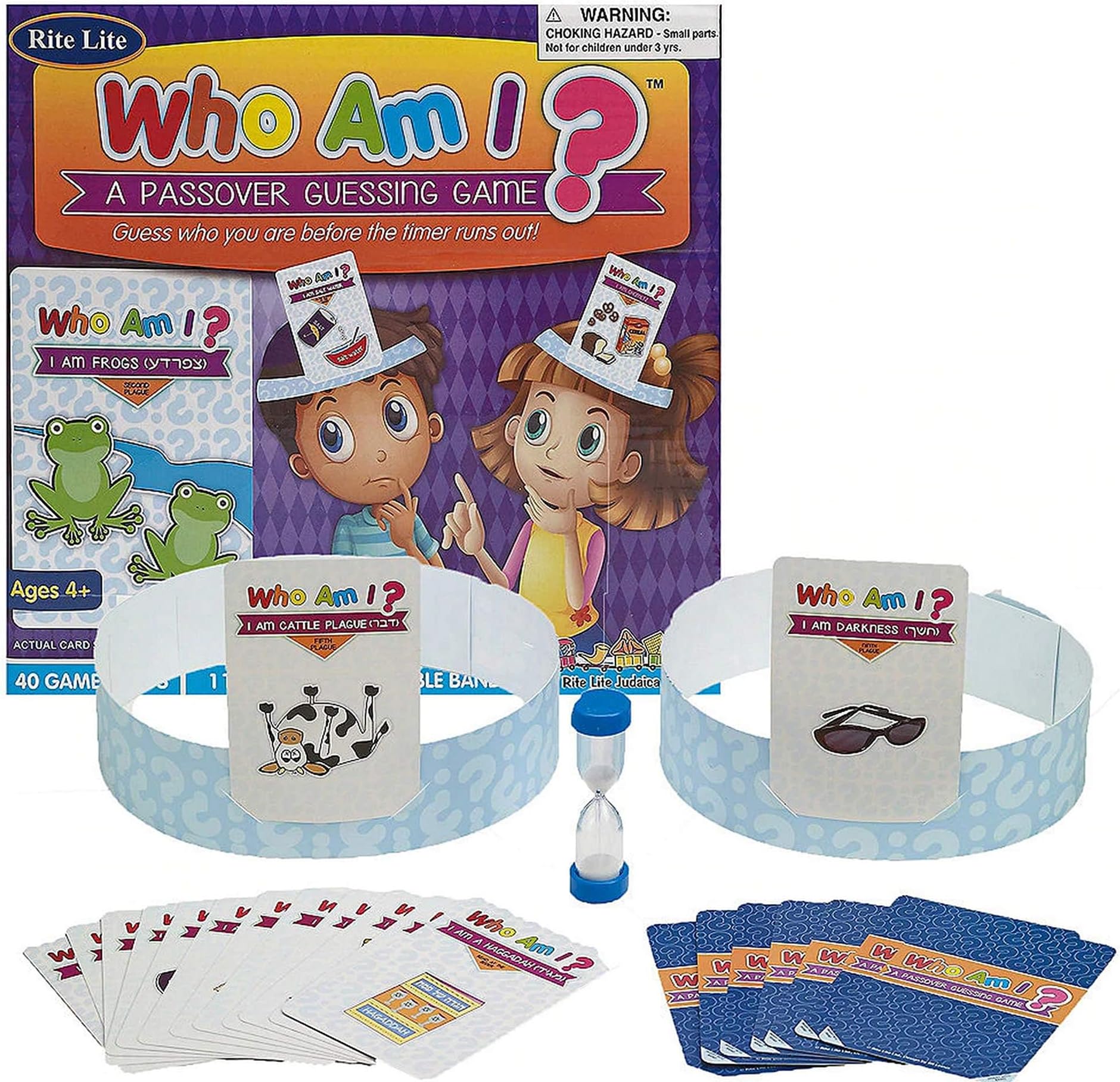 Passover Board Game Who Am I? Headbands Guessing Game Passover Gifts for Kids & Adults Alike, Jewish Holiday Party Favors Goodie Bag, Educational & Fun Addition for Pesach & All Seder Long!!