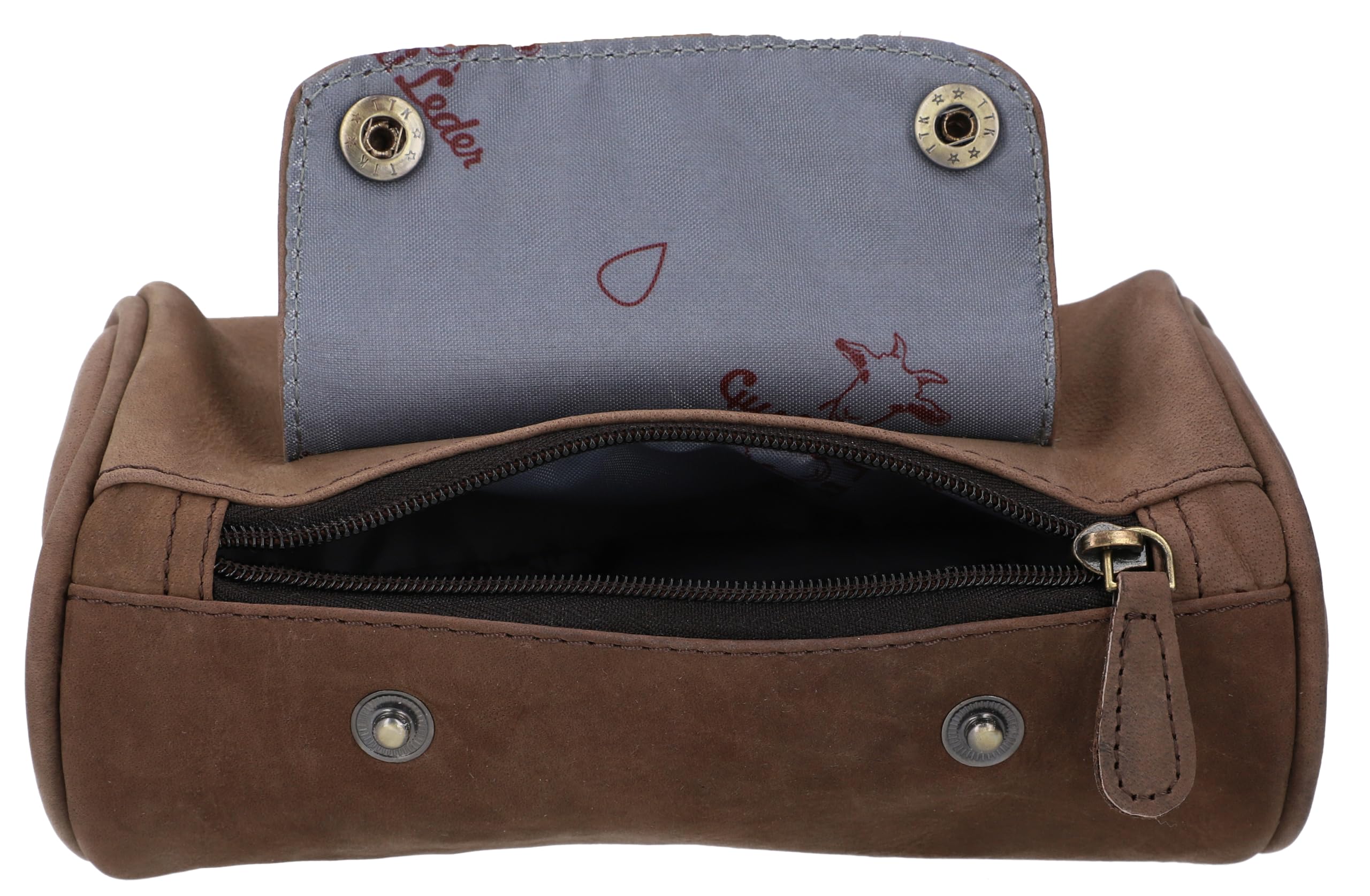 Gusti Cuir Studio - Sacoche pour vélo „Judith A.“ Sac pour Guidon de vélo Sac de Cadre en Cuir de Buffle Waterproof Marron foncé 2G14-20-4wp