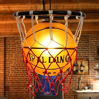 Basketball Lights for Bedroom, Basketball Pendant Light Boys Lamp