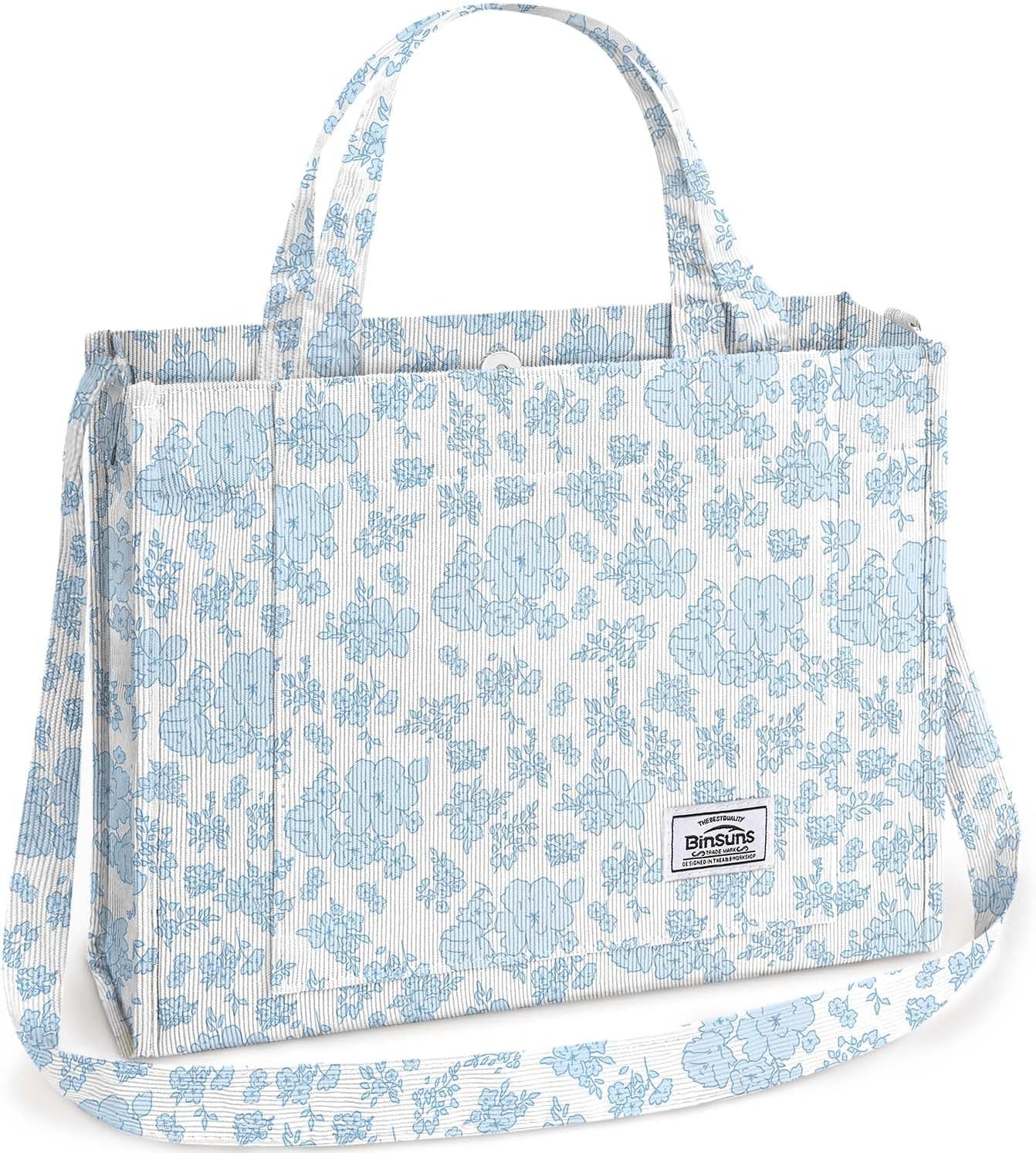 Corduroy Tote Bag for Women Small Satchel Bag Mini Tote Bag Aesthetic Crossbo...